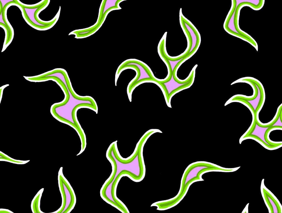Flames pattern. Green and black background, Dark green aesthetic, Purple aesthetic wallpaper