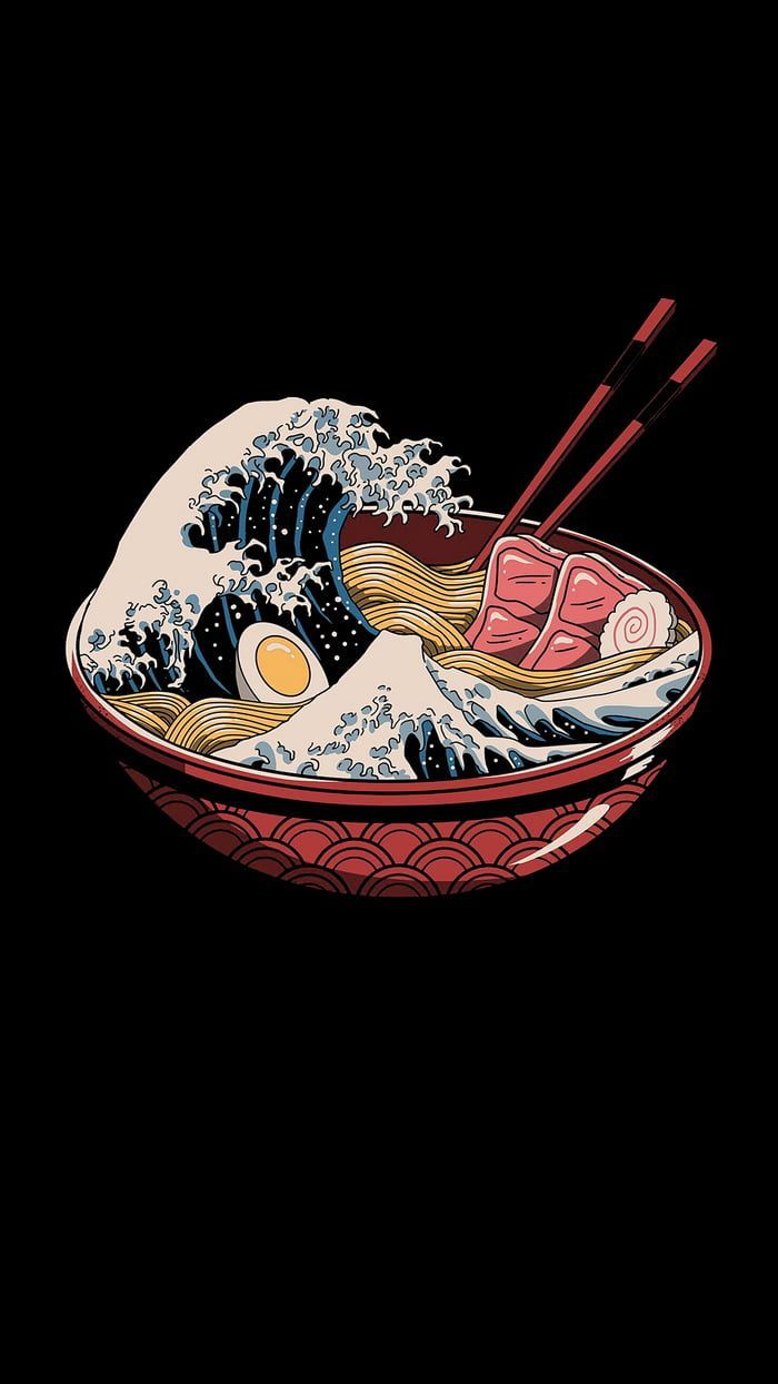 The Great Wave of Ramen. Japanese art modern, Japanese art, Aesthetic art