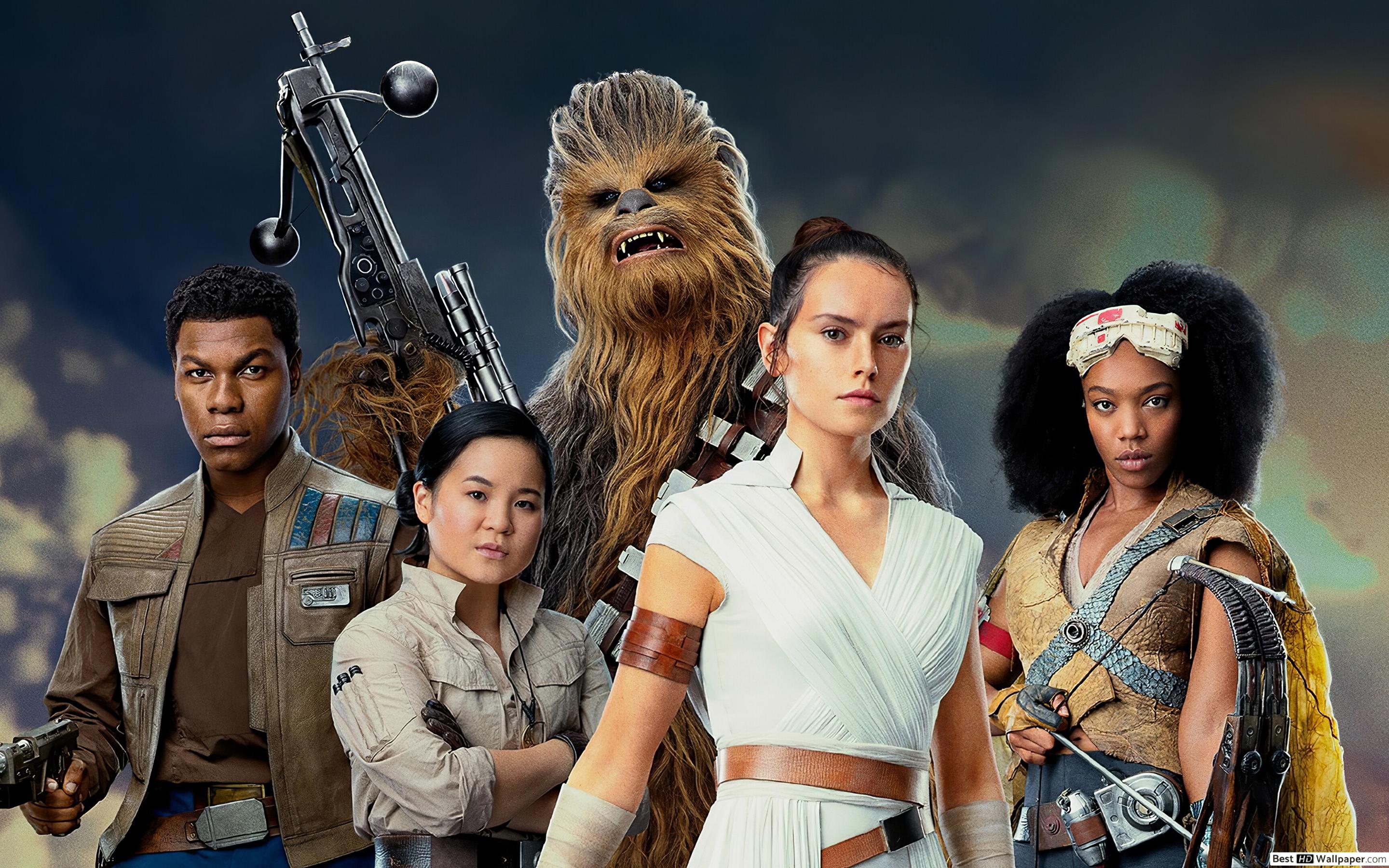 Star wars, Rey, Chewbacca, Jannah, Finn & Rose HD wallpaper download