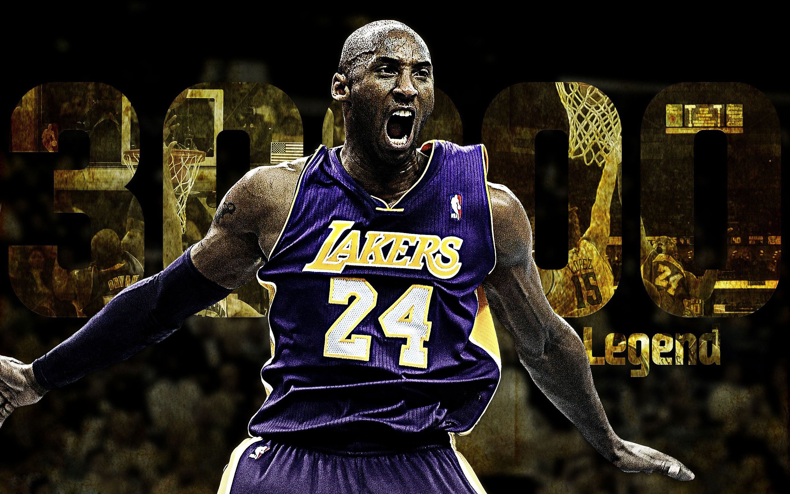 Download wallpaper Kobe Bryant, NBA, LA Lakers, fan art, basketball players, Los Angeles Lakers for desktop with resolution 2560x1600. High Quality HD picture wallpaper