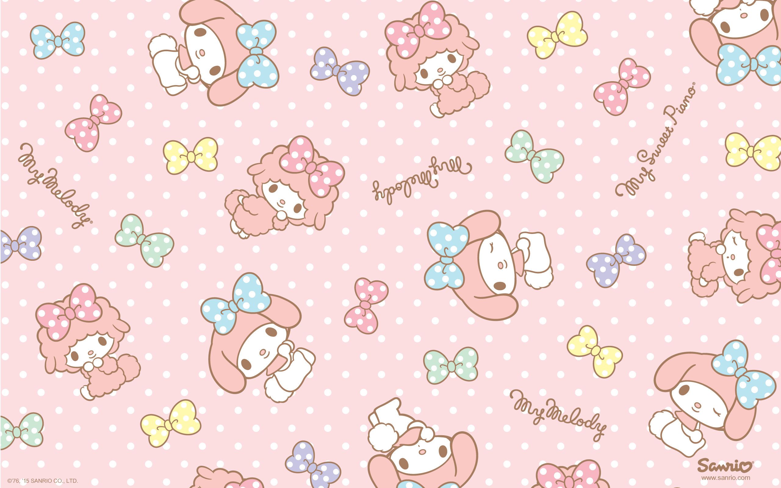 My Melody. Our Characters. Sanrio. My melody wallpaper, Melody wallpaper, Cute desktop wallpaper
