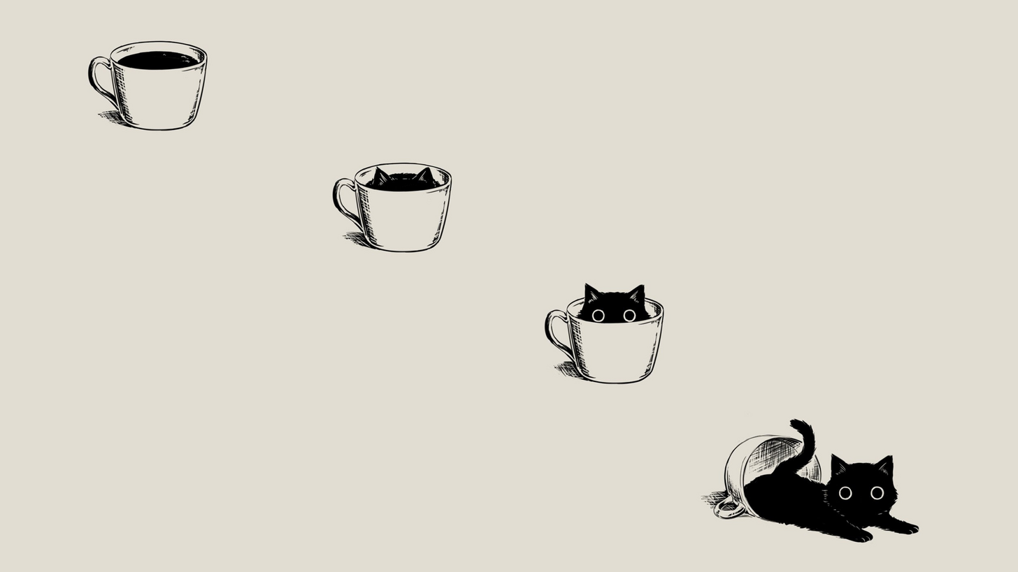 Cat. [1920×1080]. Desktop wallpaper simple, Minimal desktop wallpaper, Cute cat wallpaper