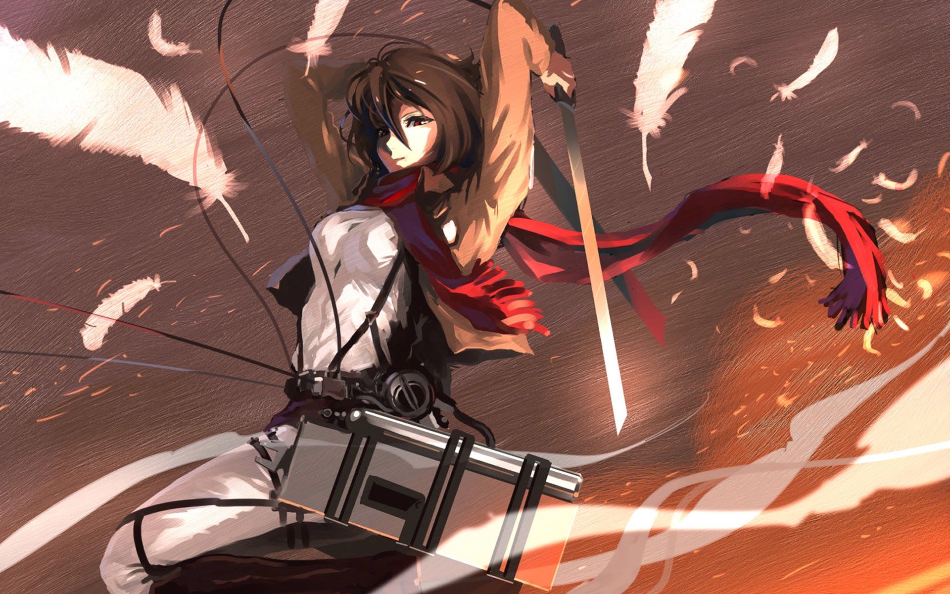 Title Anime Attack On Titan Mikasa Ackerman On Titan Wallpaper Mikasa And Eren HD Wallpaper