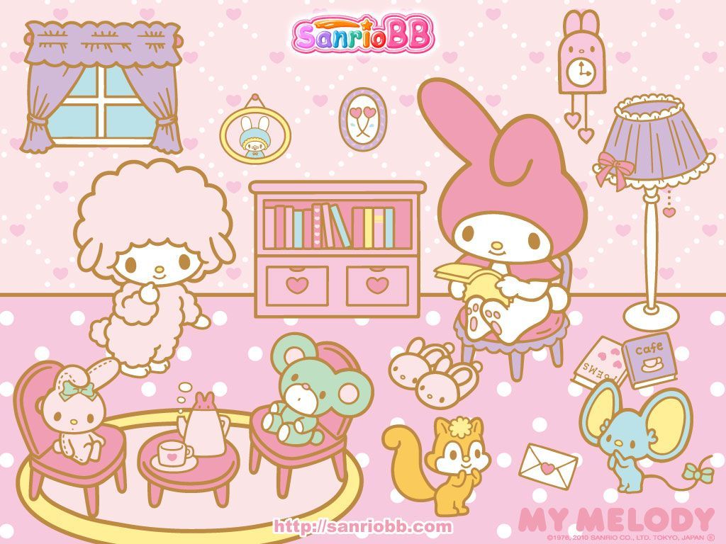 My Melody (Sanrio) Wallpaper. My melody, My melody wallpaper, Cute animal drawings kawaii