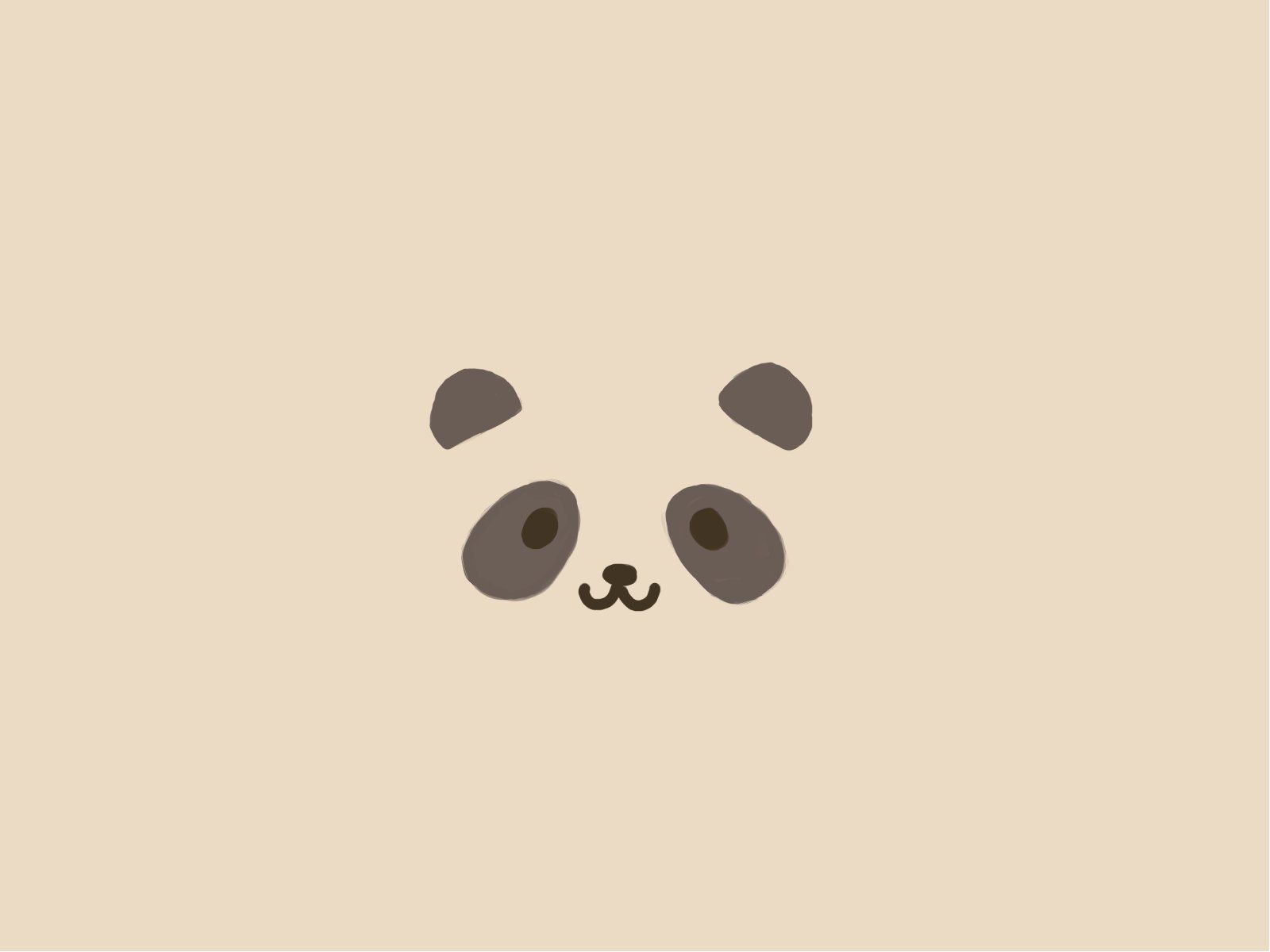 minimalistic panda bears / 1600x1200 Wallpaper. Cute desktop wallpaper, Wallpaper iphone cute, Panda wallpaper