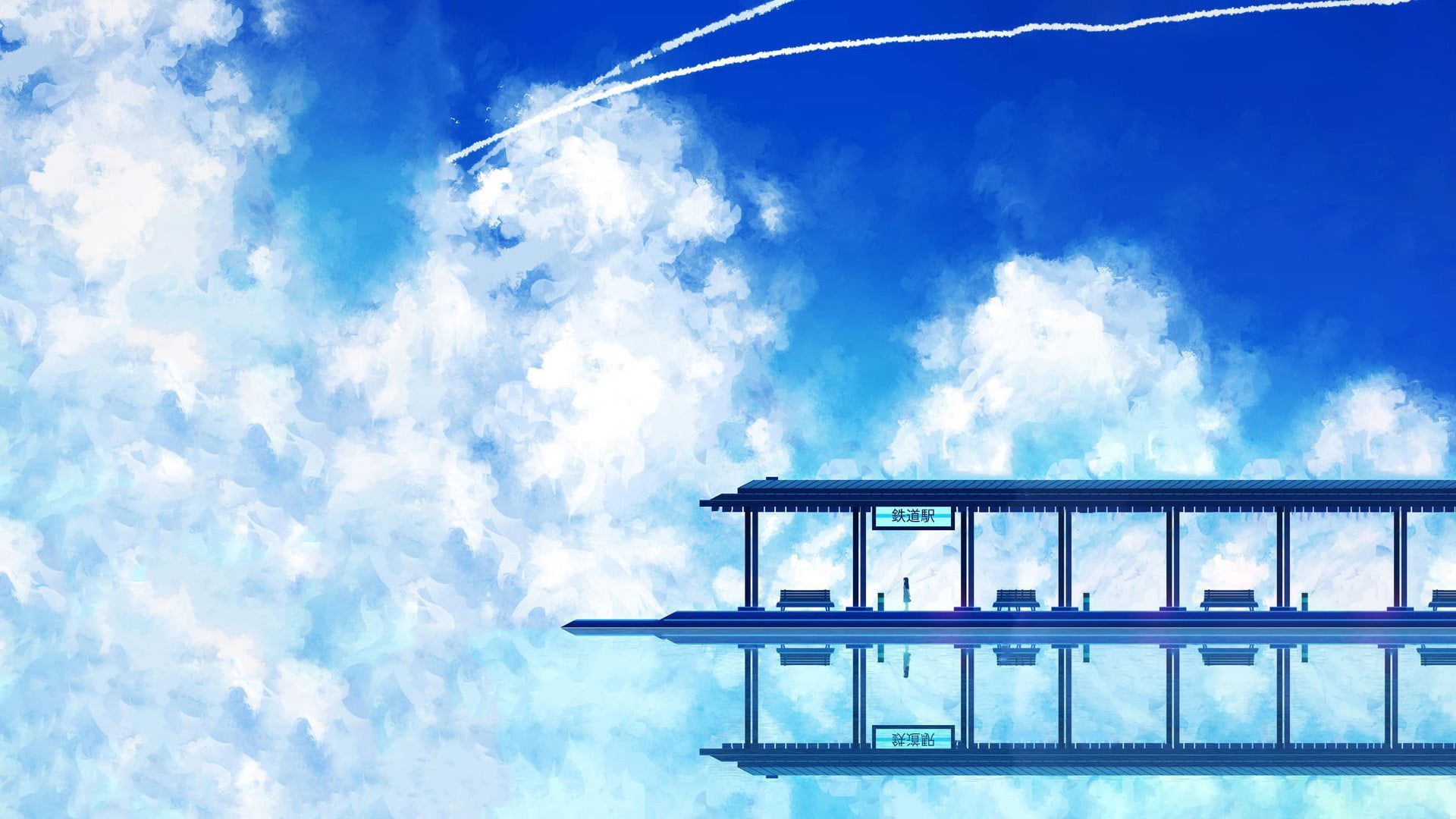 SeerLight #artwork #clouds #anime #sky #reflection P #wallpaper #hdwallpaper #desktop. Wallpaper, Clouds, Sky reflection