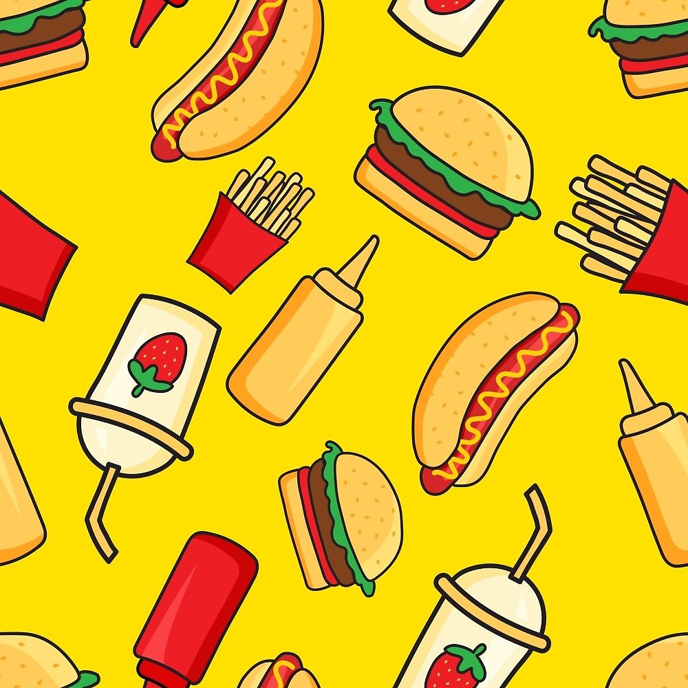 Fast Food By Los Ojos Pardos. Food Print, Food Wallpaper, Fast Food