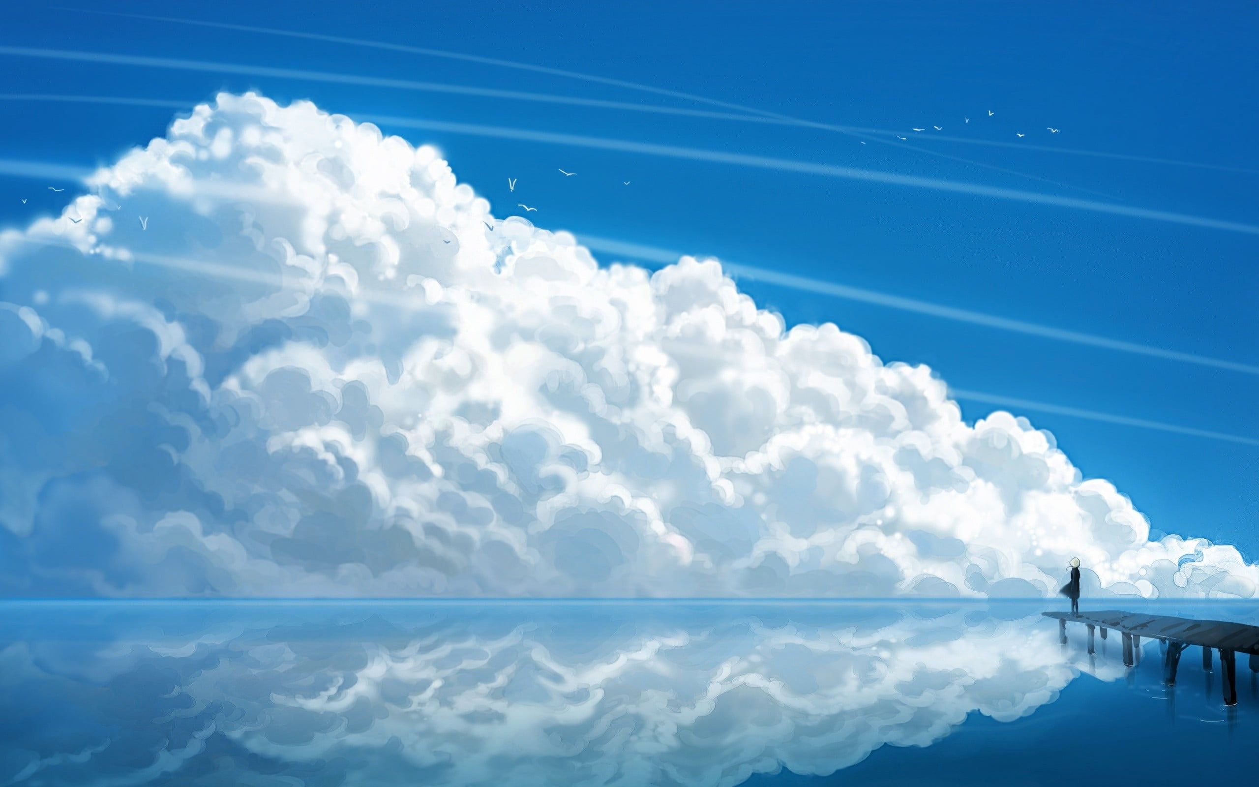 Anime Sky Blue Wallpaper HD