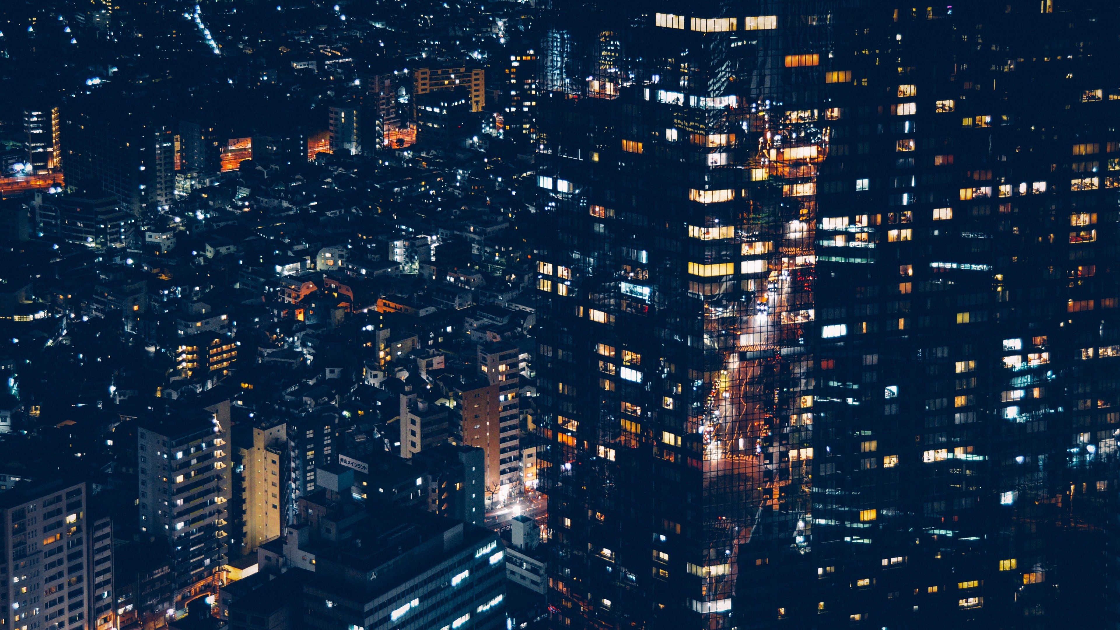 The Skyline Of Tokyo Lit Up At Night, Tokyo At Night City Lights HD HD Wallpaper