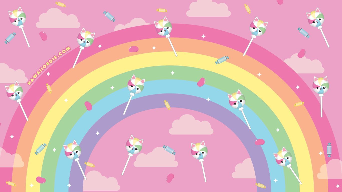 Kawaii Anime Candy Background