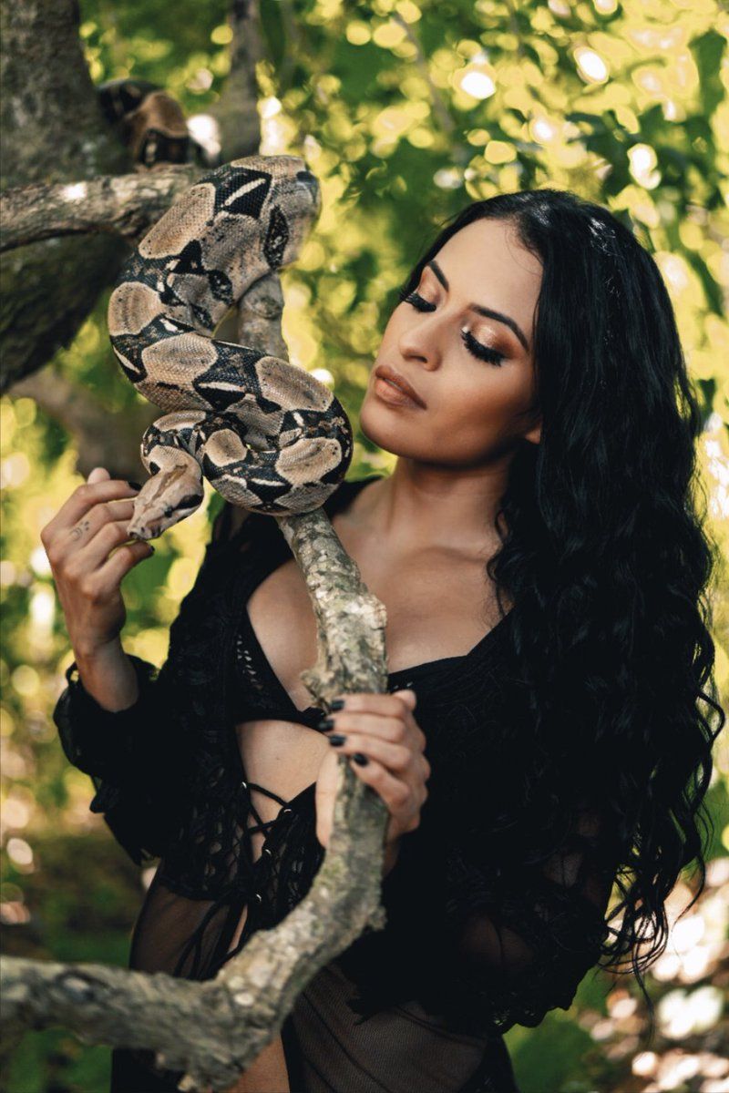 WWE Raw Star Zelina Vega Posts Lingerie Photo With A Snake