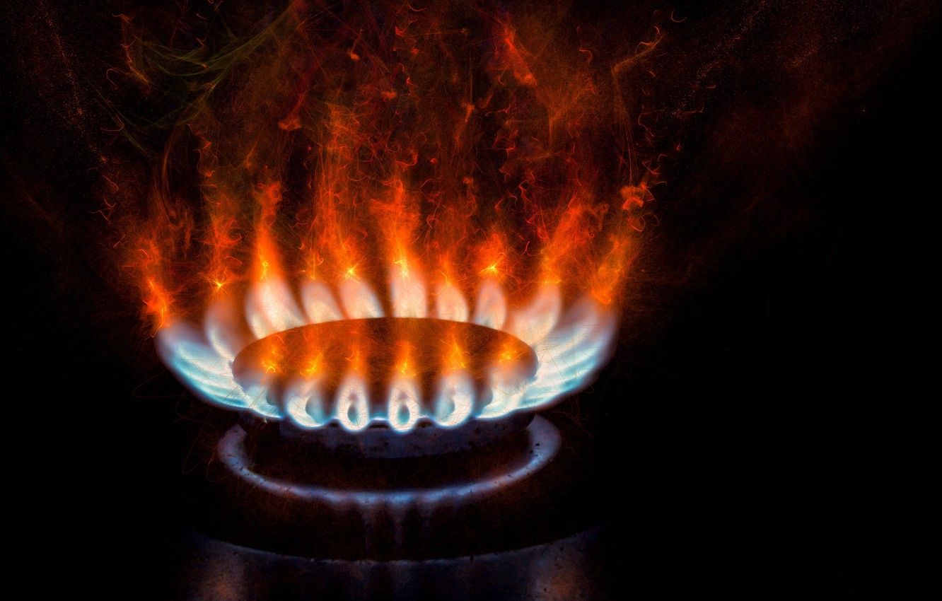 Wallpaper fire, ring stove, Gas, Burner image for desktop, section макро