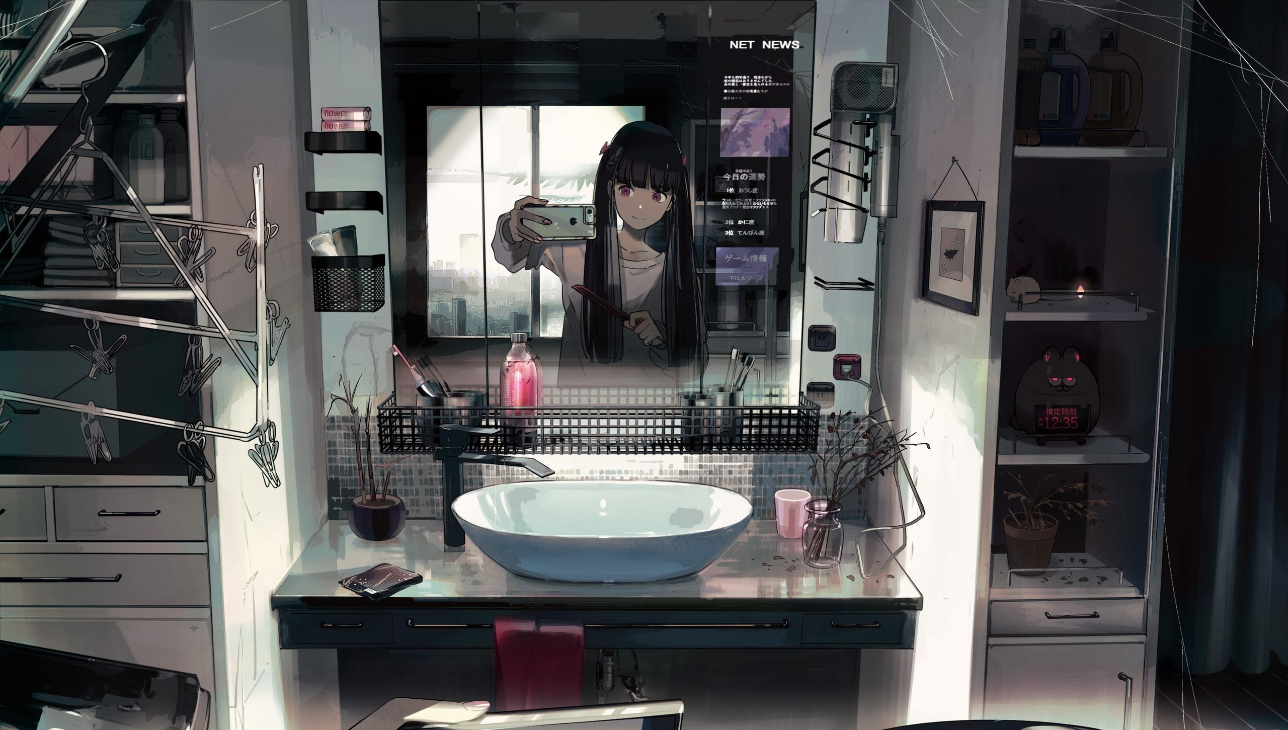 Bathroom Anime Backgrounds anime bathroom HD wallpaper  Pxfuel