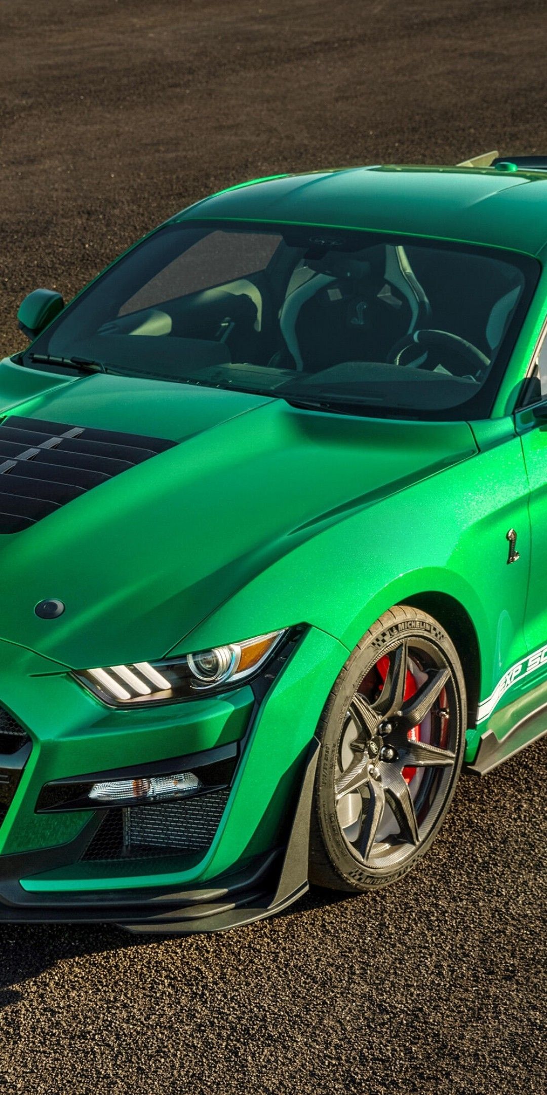 Download 1080x2160 Ford Mustang Shelby Gt Green Muscle Cars Wallpaper for Huawei Mate 10