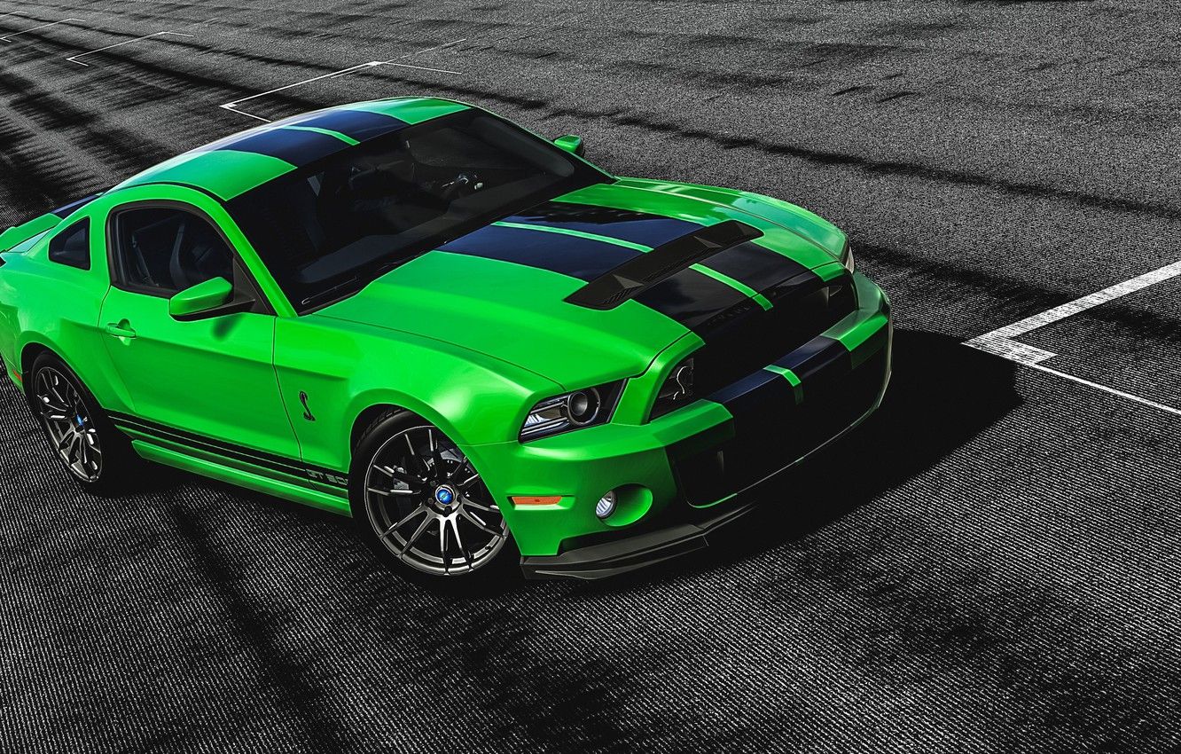 Wallpaper Mustang, Ford, Shelby, GT Green, Gran Turismo - for desktop, section игры
