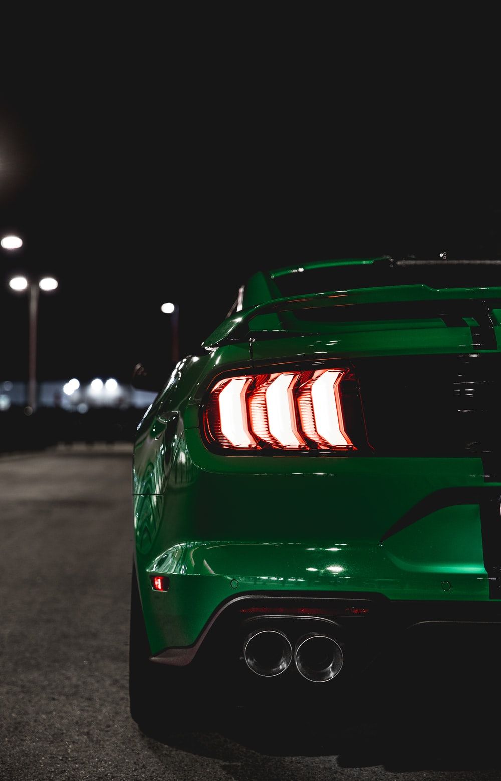 green Ford Mustang coupe photo