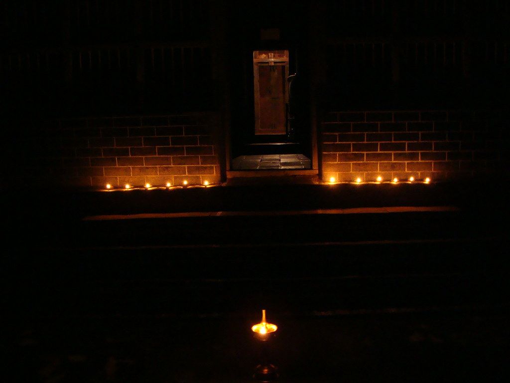 Karthika deepam at my home. Thamasoma jyothirgamaya!!