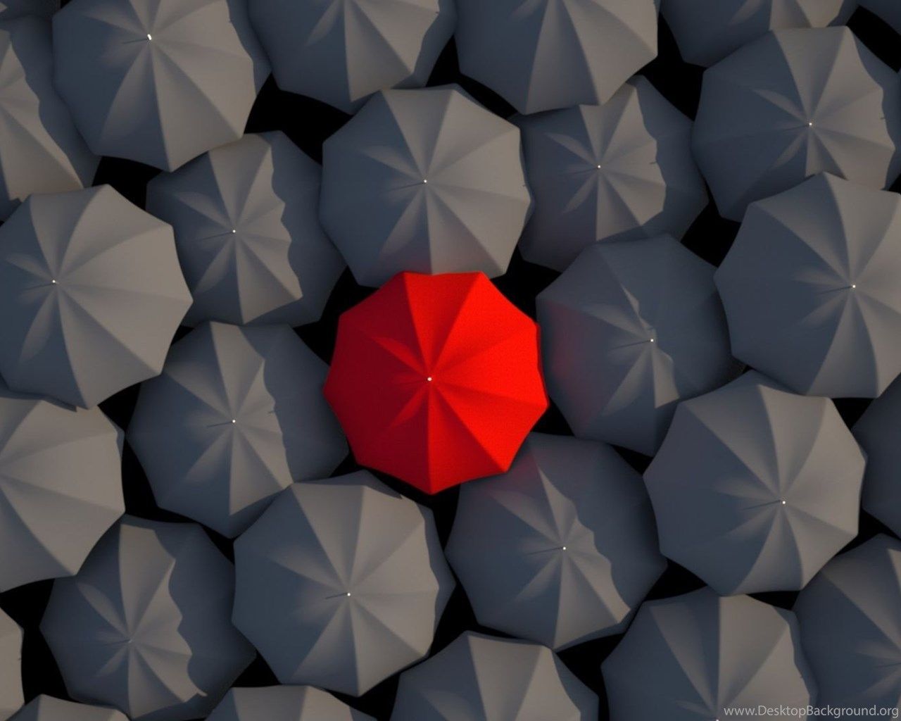 3D Umbrellas Red / Grey Wallpaper HD 1920x1080 Desktop Background