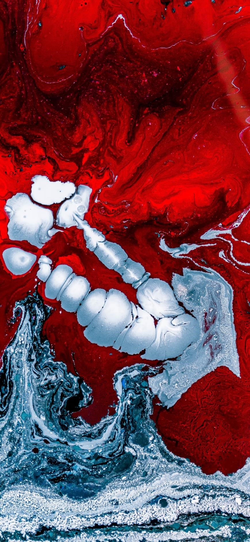 IPhone Wallpaper Abstract Liquids Red Grey Wallpaper Art: Free HD Download