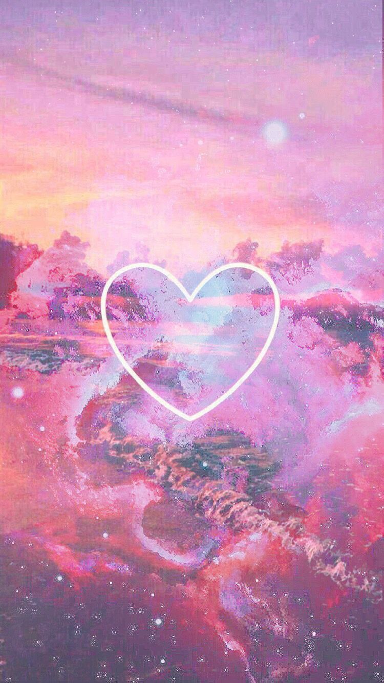 Pink pastel galaxy beach heart wallpaper —Edited (merged to picture that does not belong to me)—. Heart wallpaper, Pastel galaxy, Wallpaper