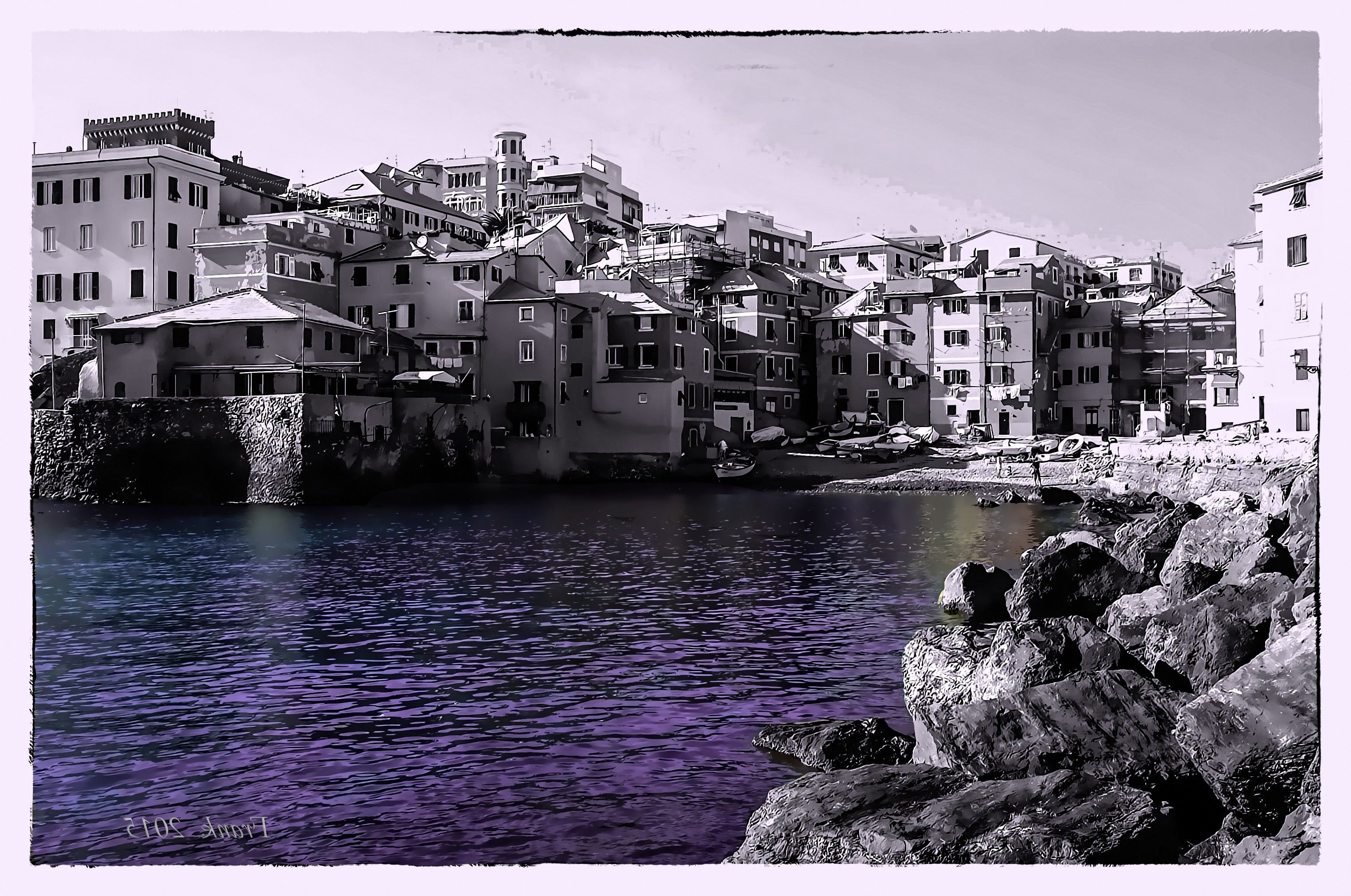 italy genova city river wallpaper