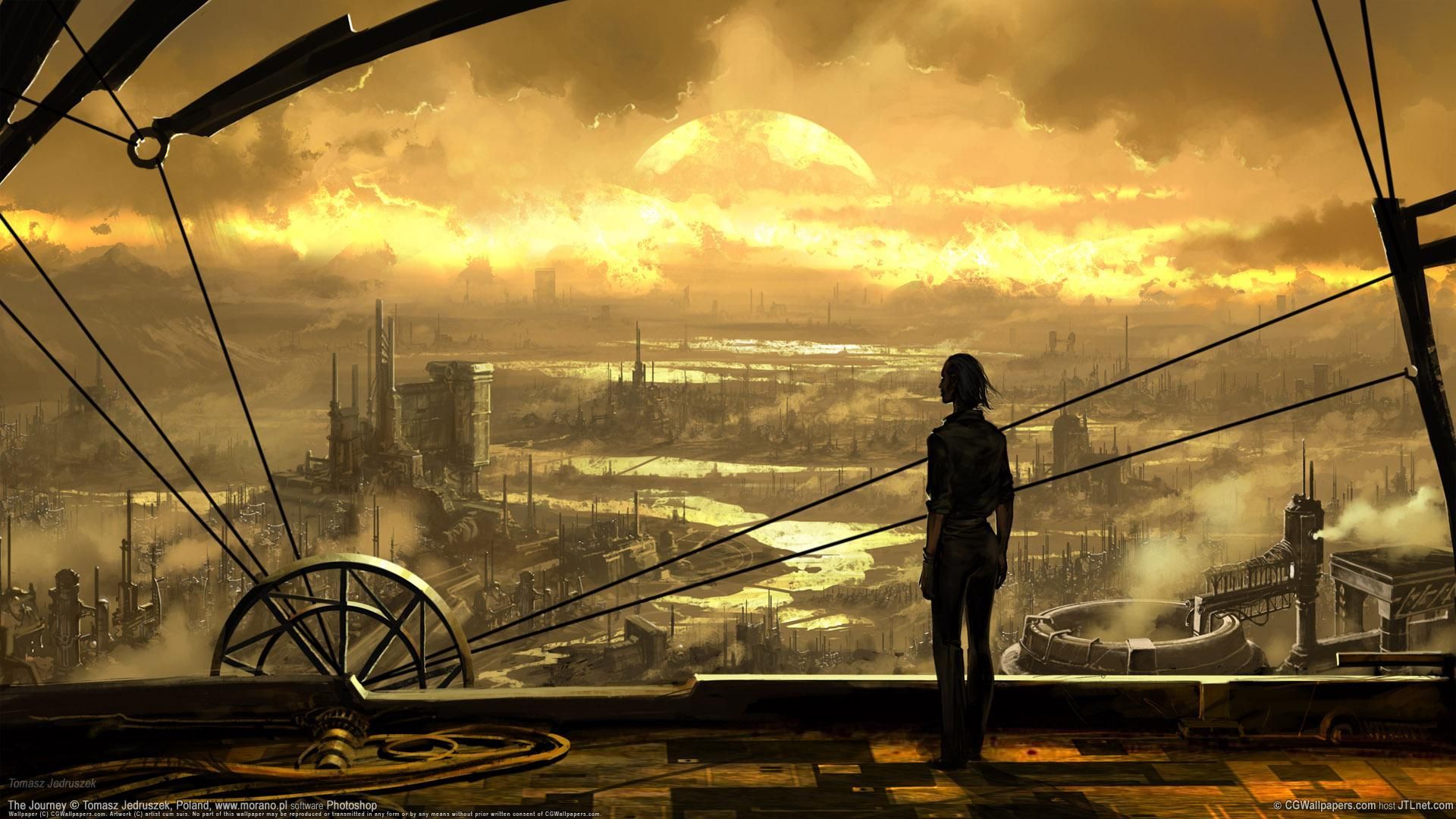desolate factory wasteland. nice artwork & scenery. Steampunk wallpaper, Steampunk city, Futuristic wallpaper