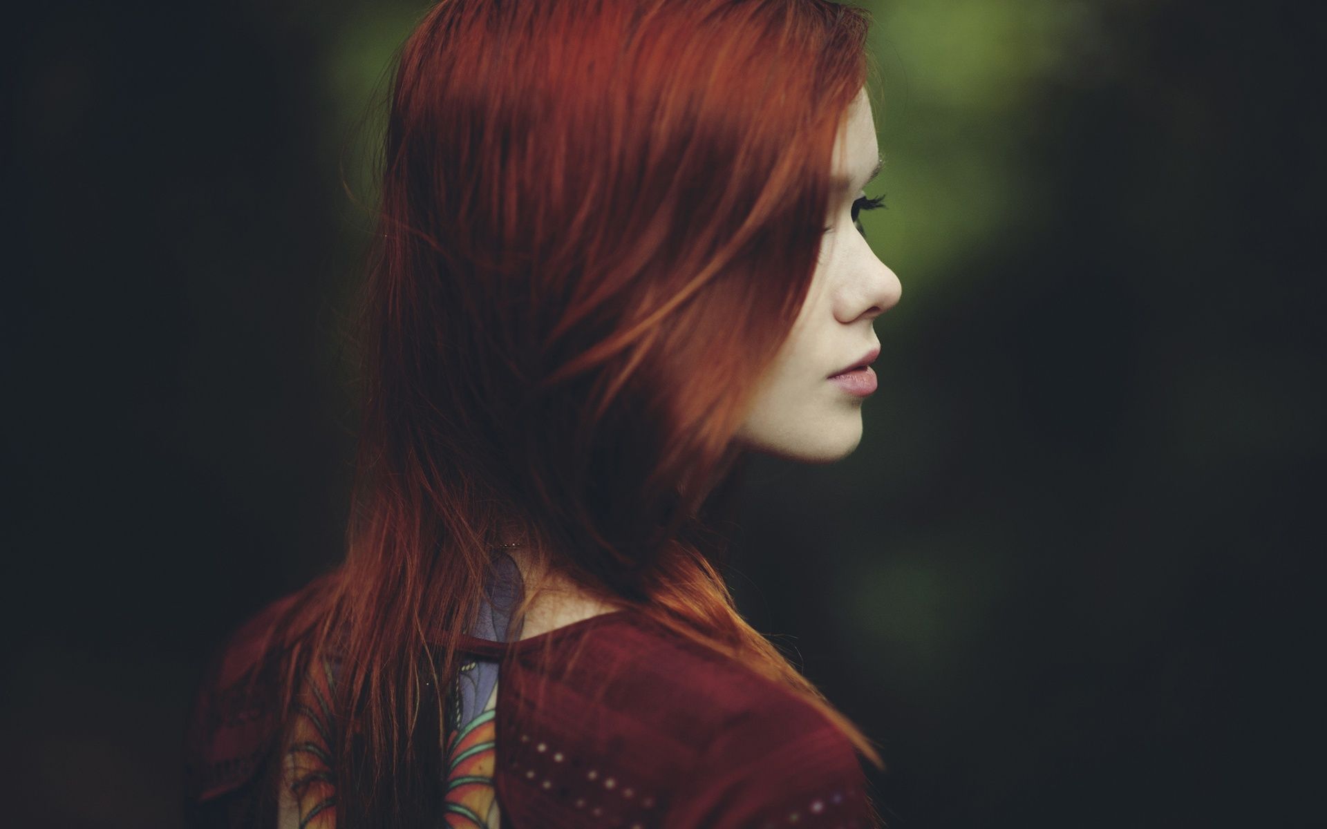 Pretty redhead girl