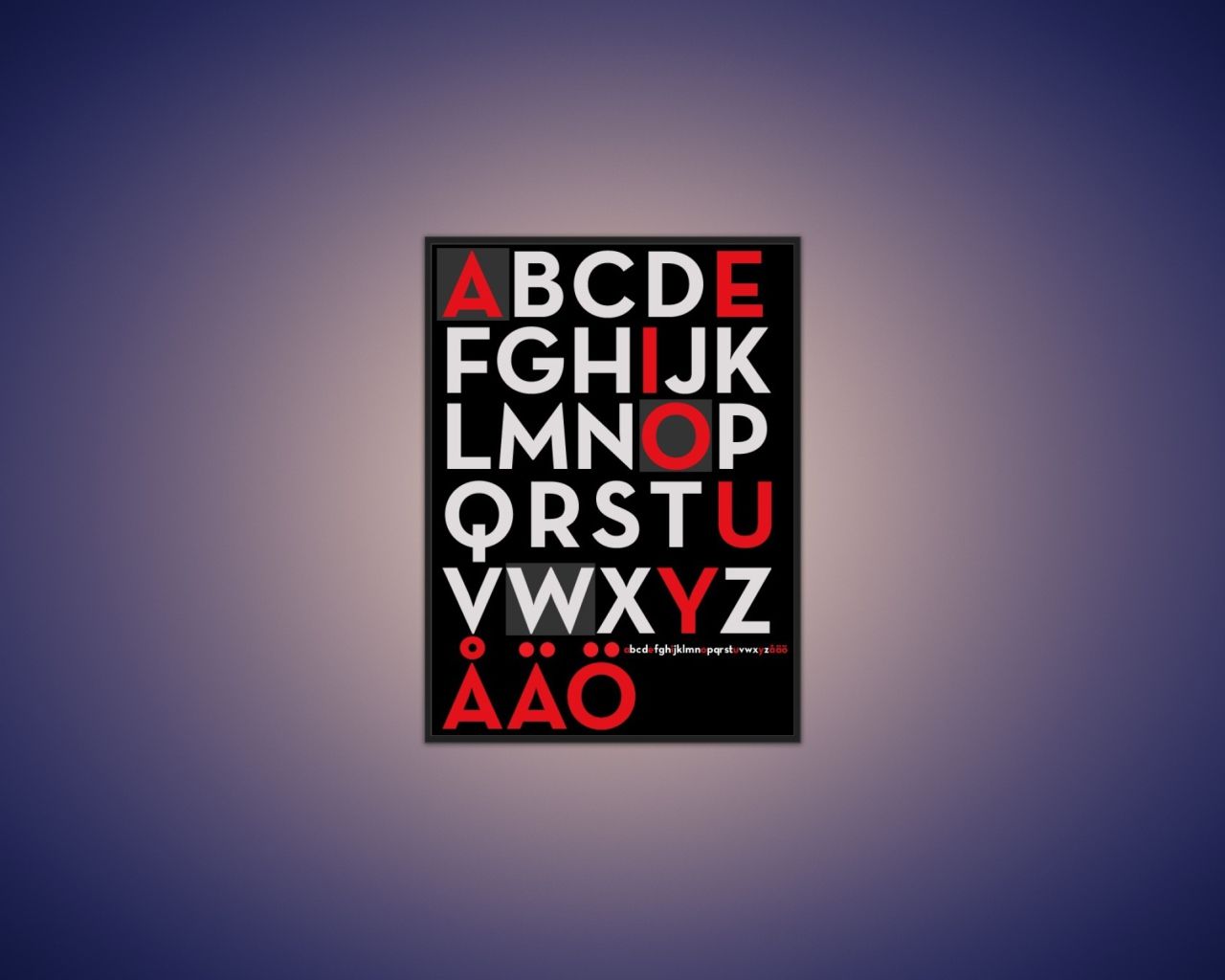 Alphabet Wallpaper for 1280x1024