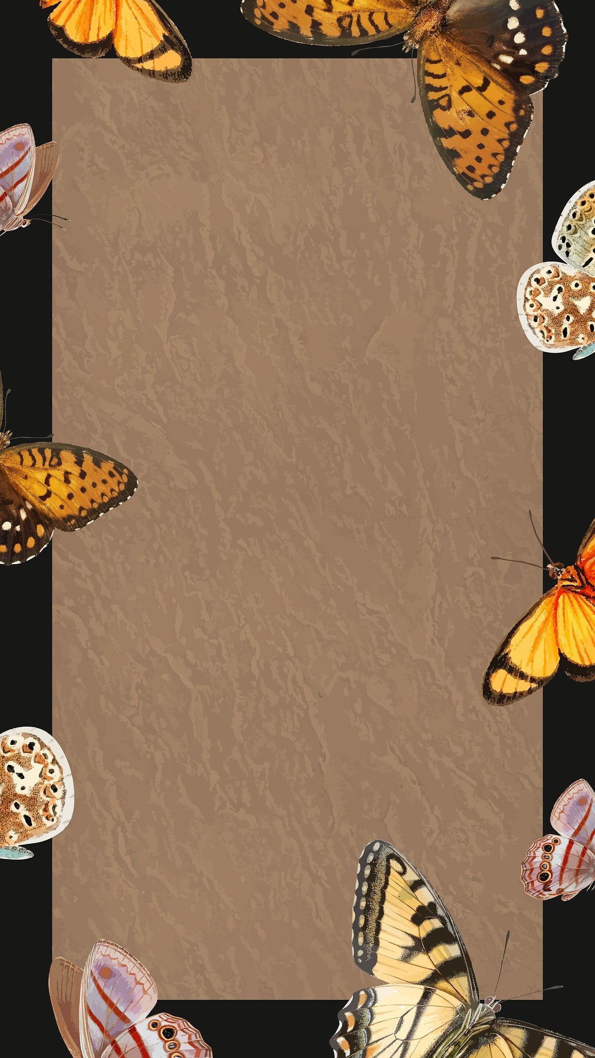 Brown Butterfly Fabric Wallpaper and Home Decor  Spoonflower
