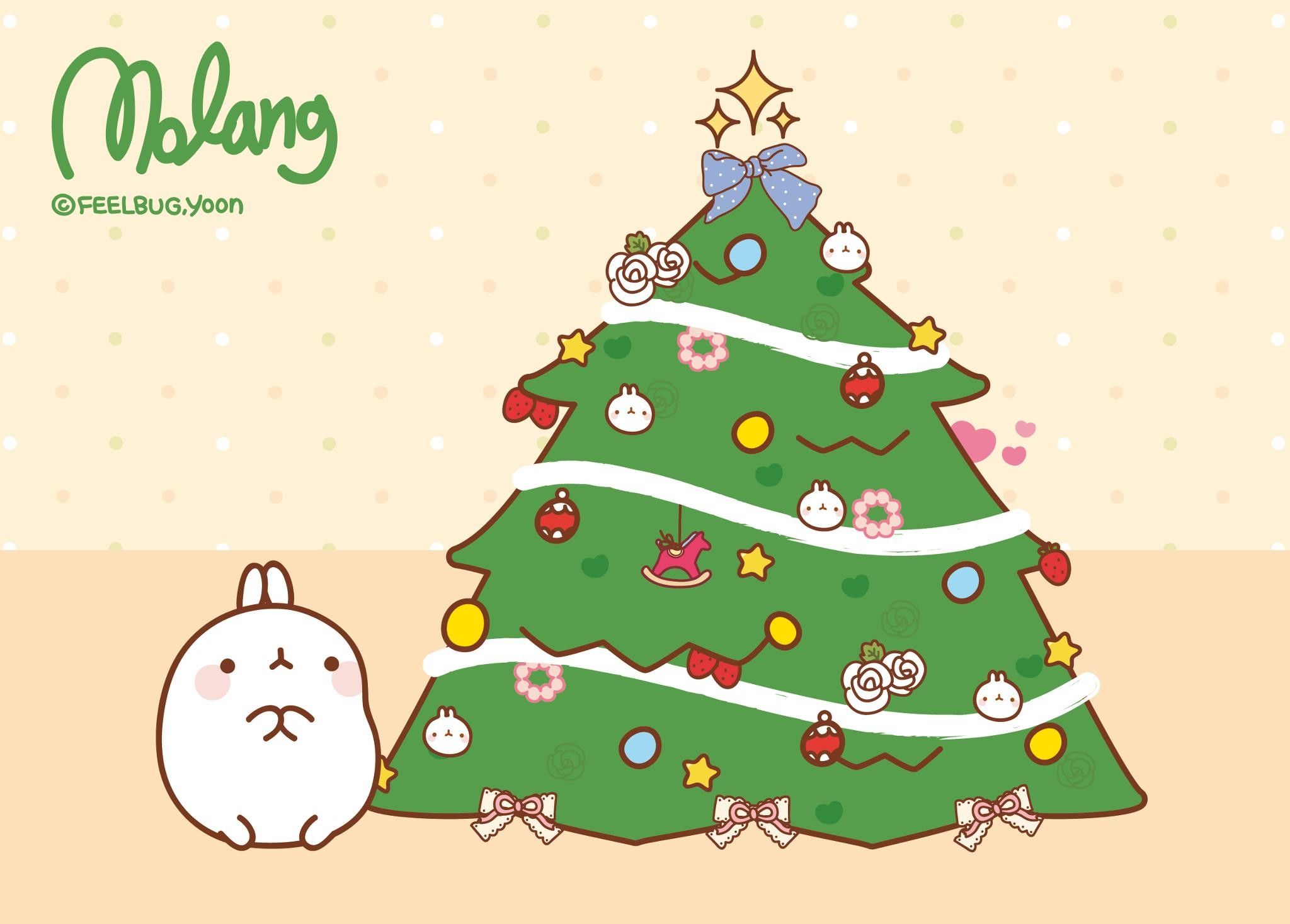 Kawaii Christmas Background Cute