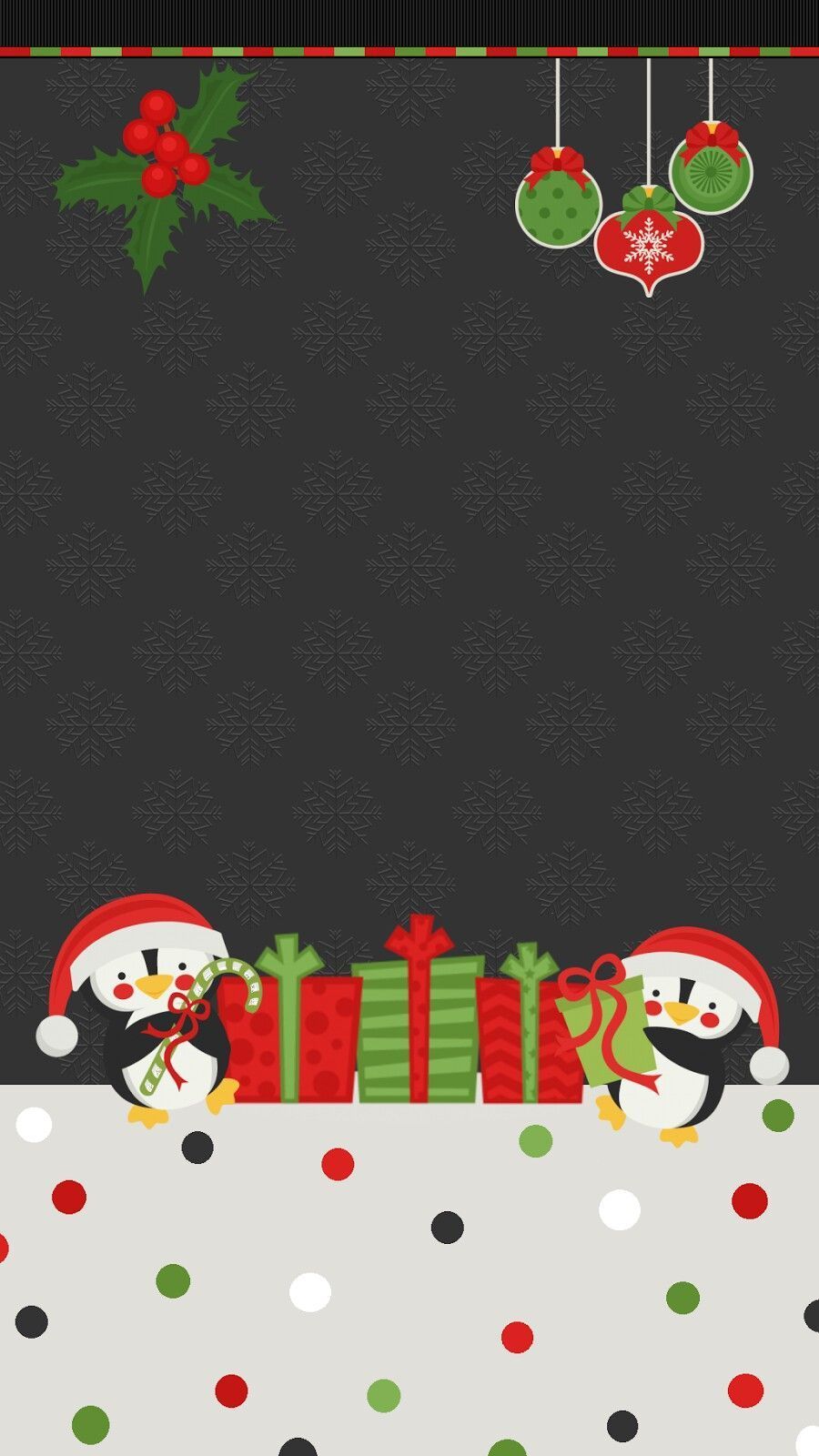 Cute Christmas Penguin Wallpaper