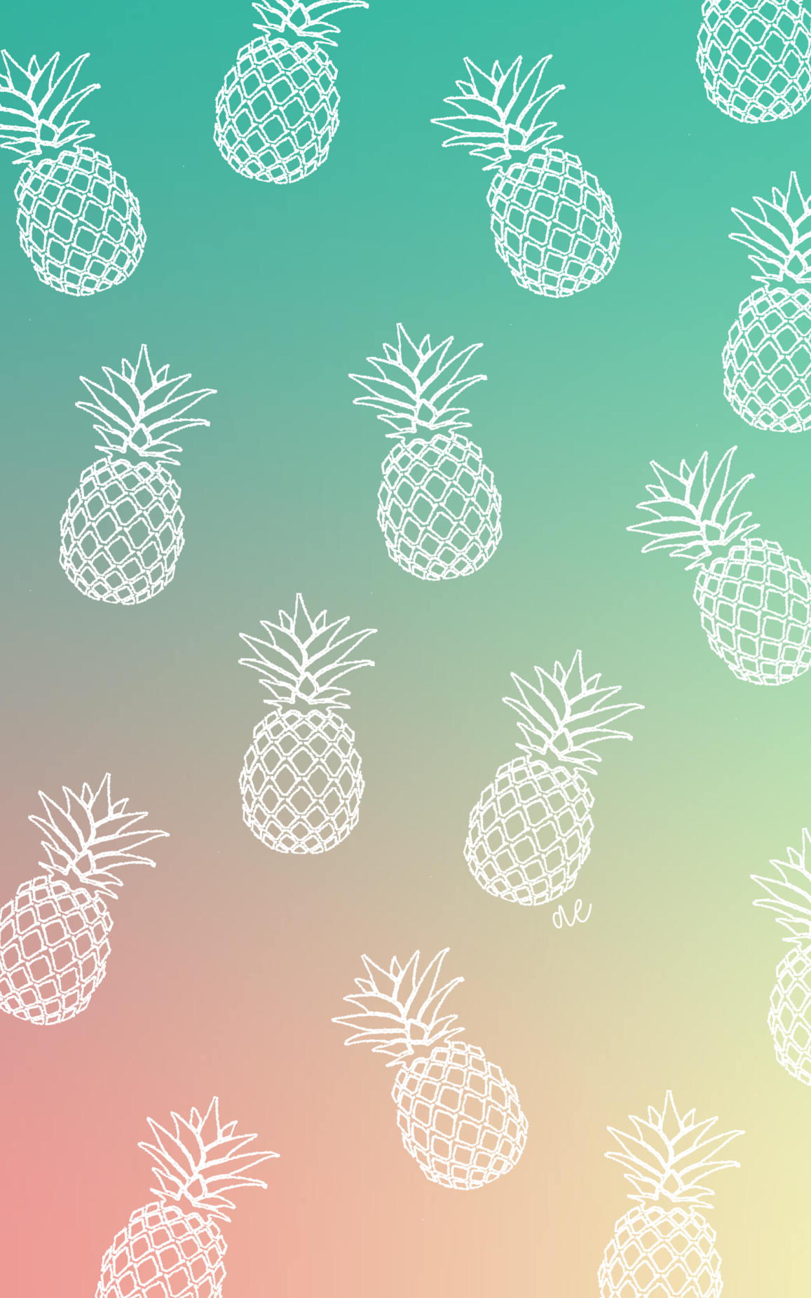 Kawaii Pineapple Wallpapers Wallpaper Cave