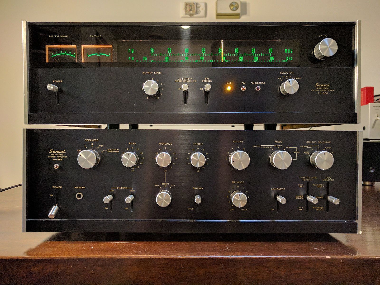 Vintage Sansui AU 888 Amplifier + TU 888 Tuner, Amp Recapped Restored. EBay. Amplifier, Speaker Amplifier, Hifi