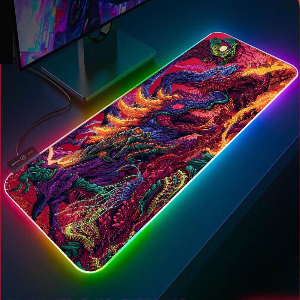Hyperbeast CS GO Wallpaper Gaming Mouse Pad XXL Large Gaming Expansion Mousepad RGB Laptop Pad LED Keyboard Pad Gaming Desk. Mouse Pads