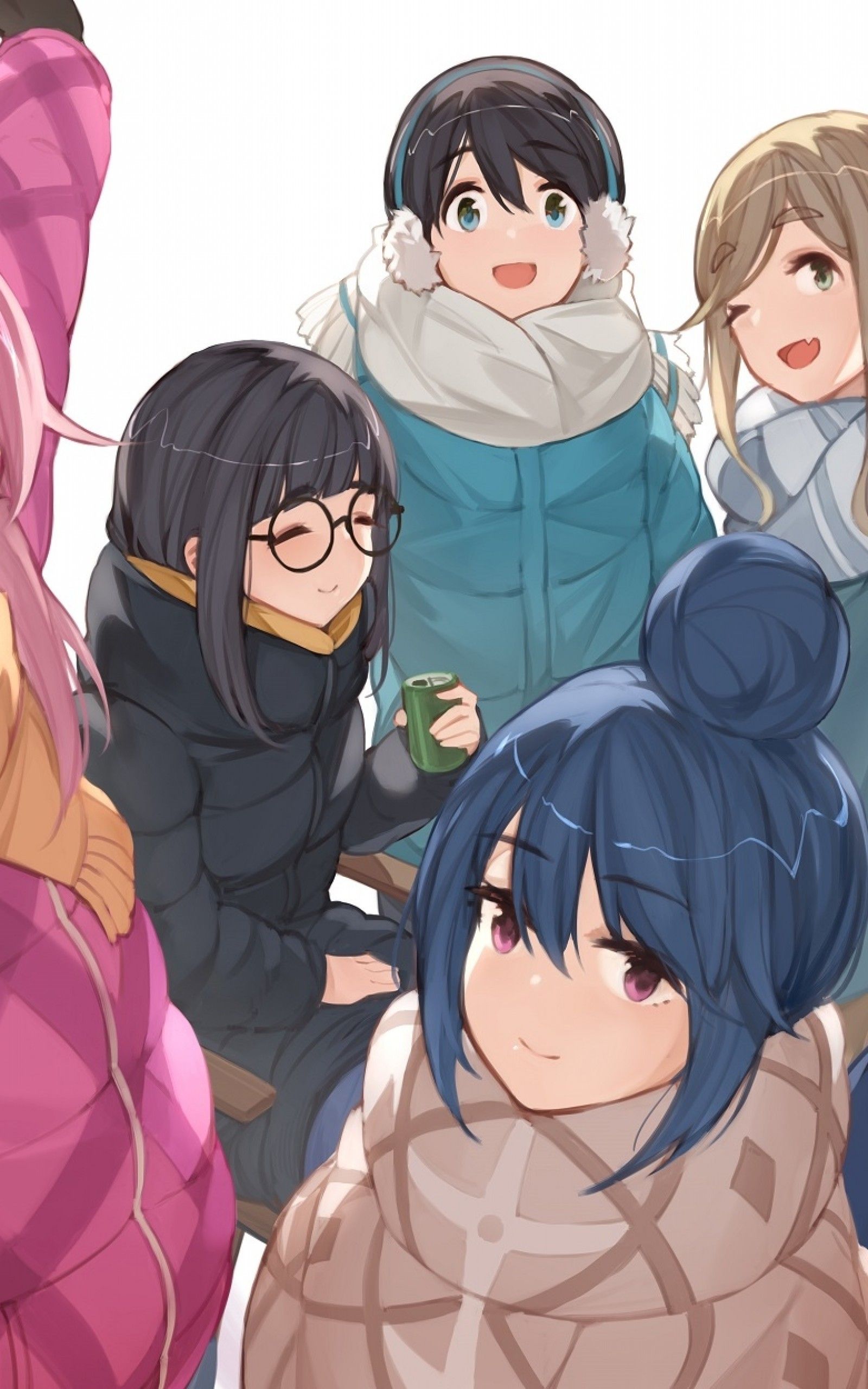 Download 1600x2560 Shima Rin, Saitou Ena, Yuru Camp, Kagamihara Nadeshiko, Inuyama Aoi Wallpaper for Google Nexus 10