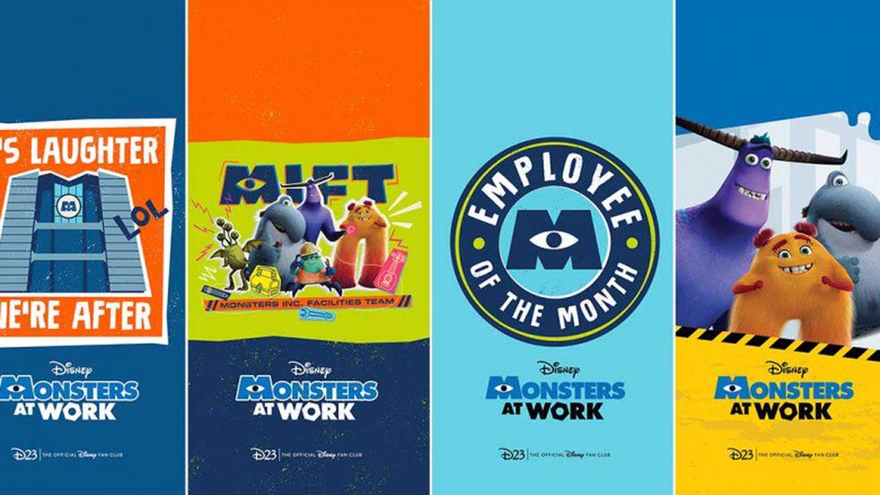 Take a Break with These Monsters at Work Phone Wallpaper