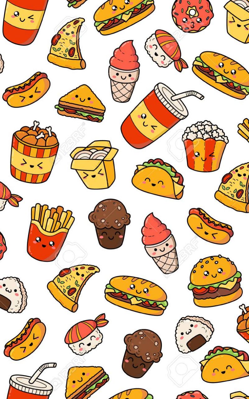 Free download download Set Of Vector Cartoon Doodle Icon Junk Food [1300x1300] for your Desktop, Mobile & Tablet. Explore Food Wallpaper. Cute Food Wallpaper, Junk Food Wallpaper, Food Wallpaper