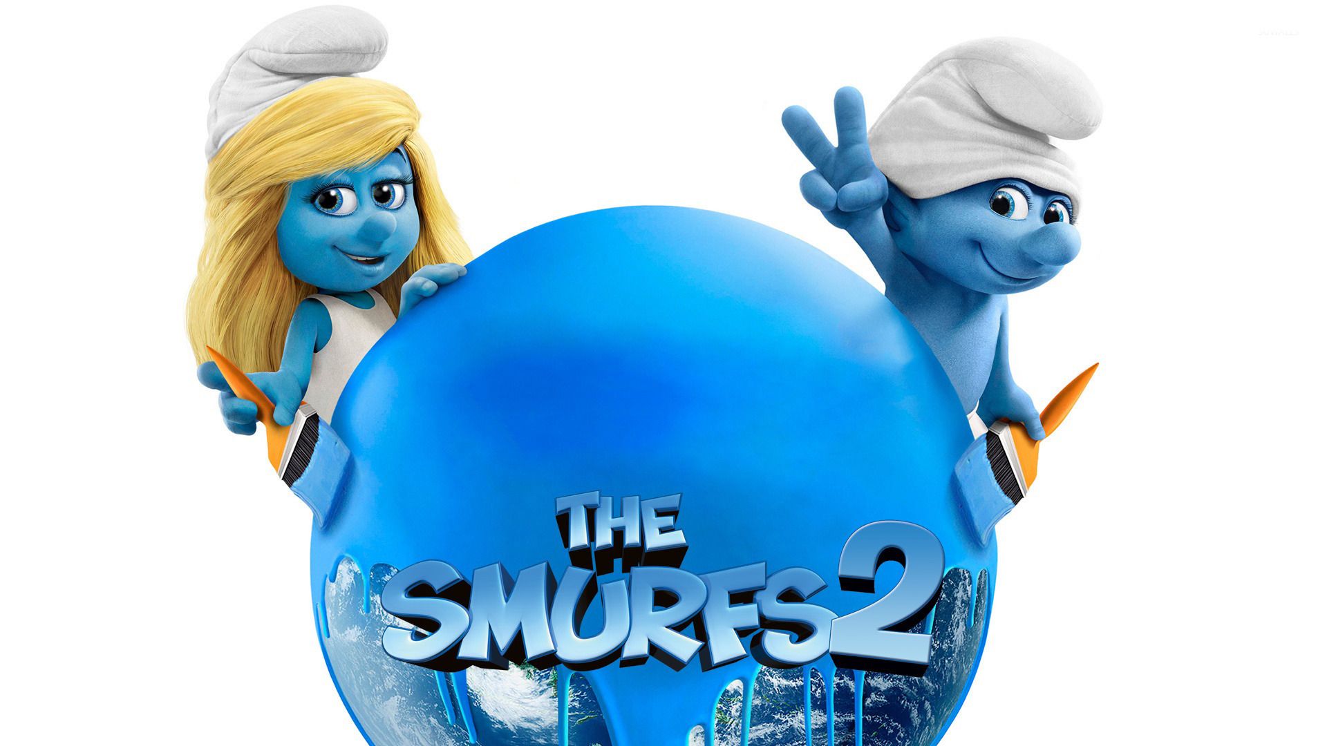 Smurfette and Clumsy Smurfs 2 wallpaper wallpaper