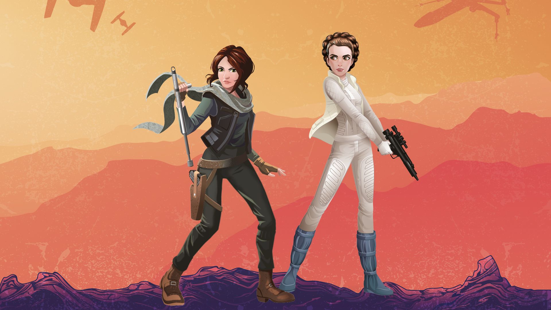 Jyn Erso And Princess Leia Star Wars Wars Forces Of Destiny