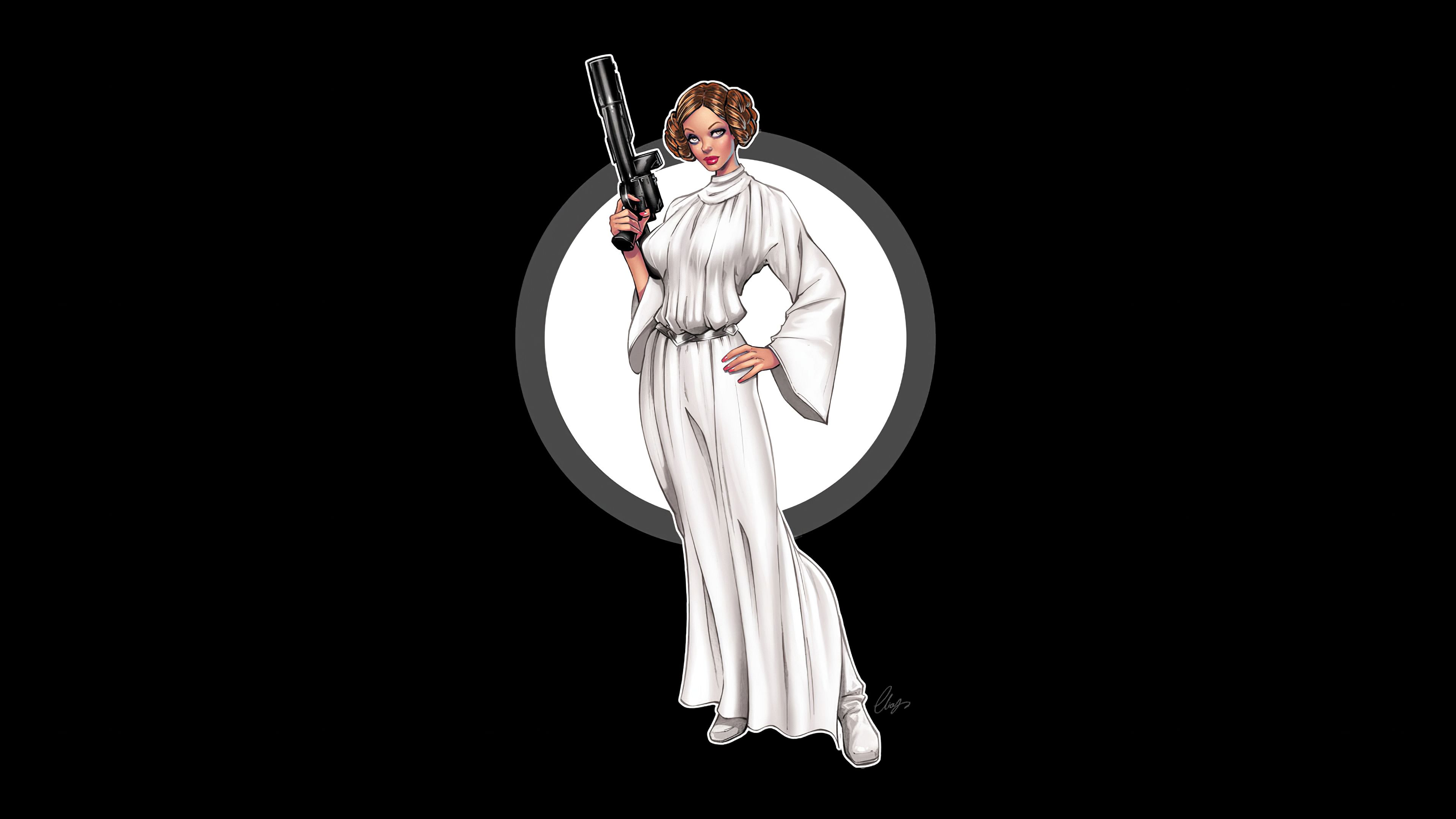 Princess Leia Minimal 4k, HD Movies, 4k Wallpaper, Image, Background, Photo and Picture