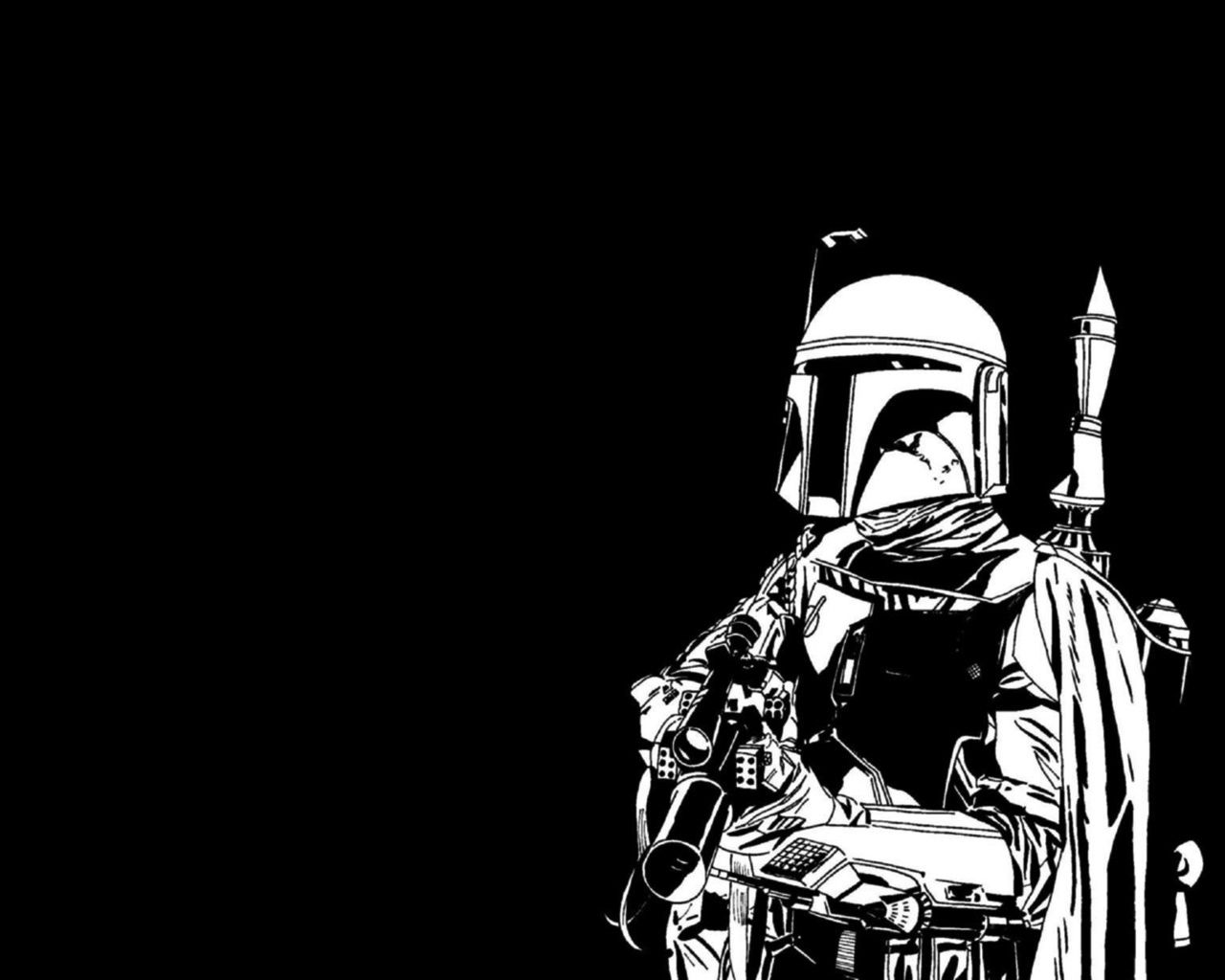 star wars boba fett artwork 1280x1024 wallpaper