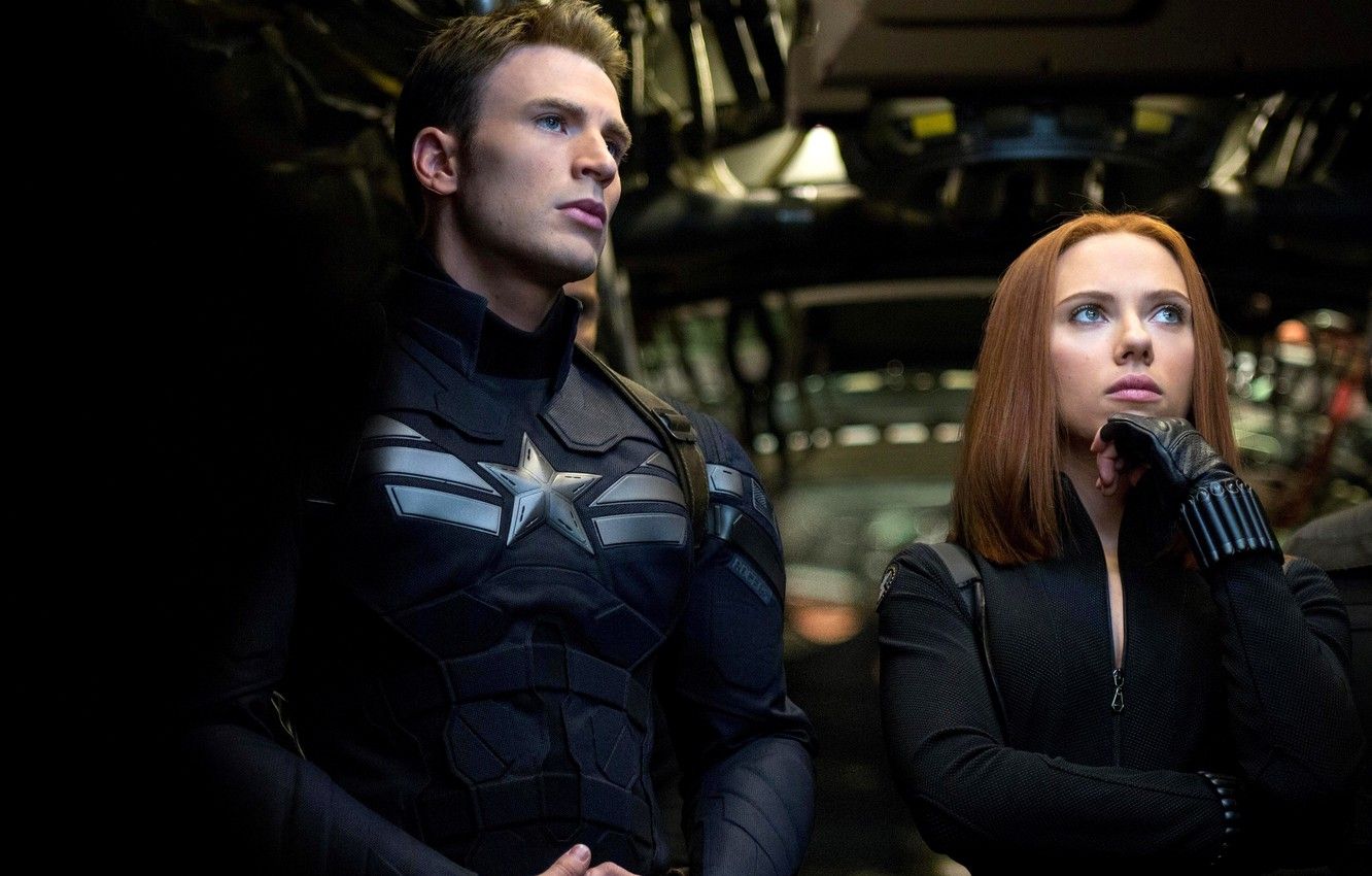 Wallpaper Scarlett Johansson, Scarlett Johansson, Marvel, Captain America, Chris Evans, Black Widow, Black widow, Natasha Romanoff, Natasha Romanoff, Chris Evans, Steve Rogers, The first avenger: the Other war, Captain America: The Winter
