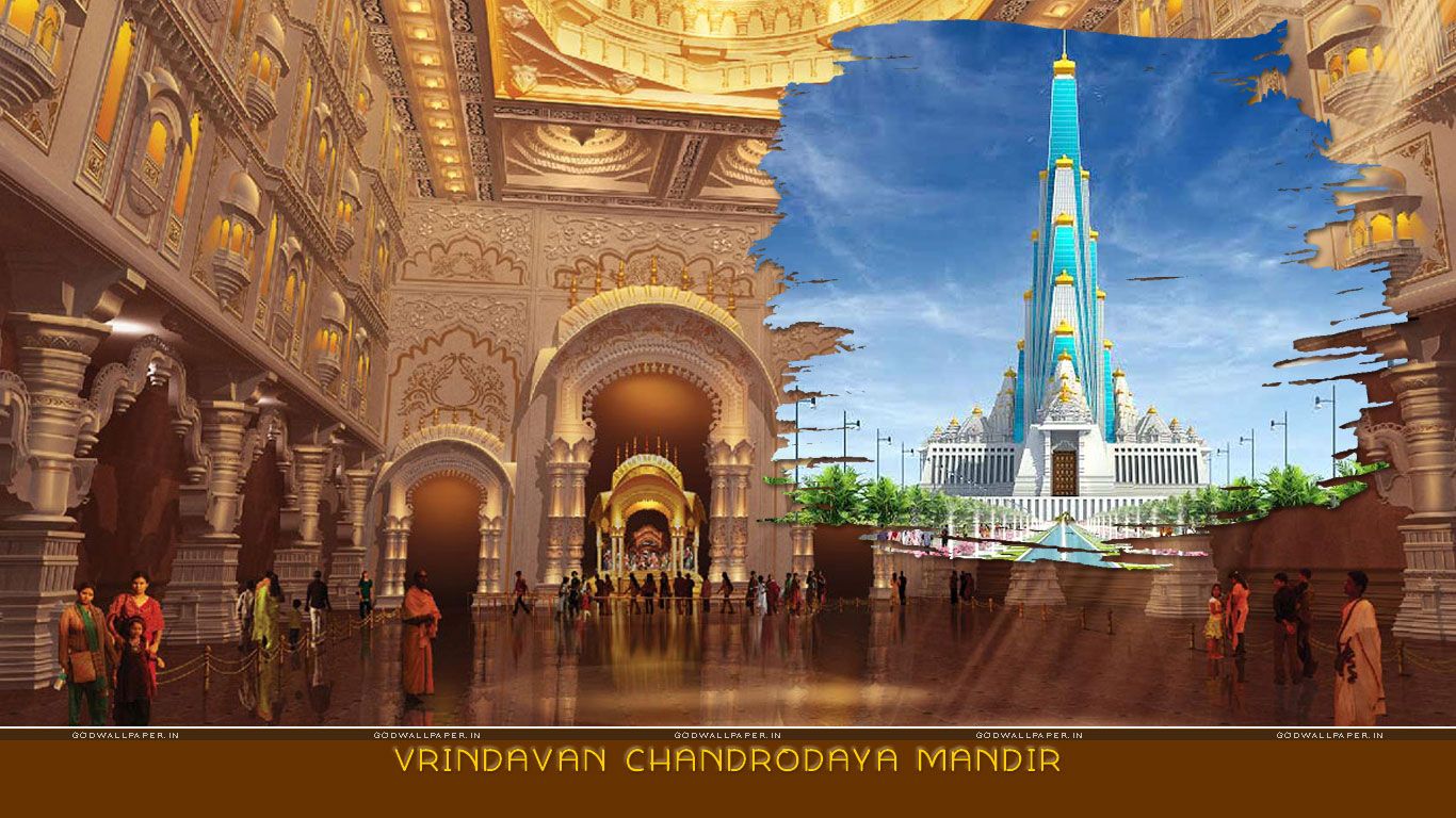 Vrindavan Chandrodaya Mandir Wallpaper & Image Download