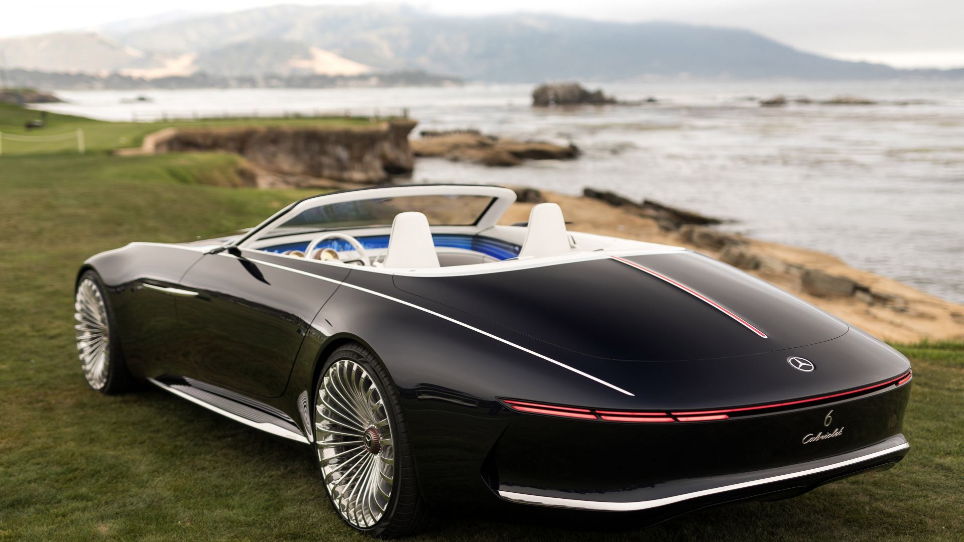 Desktop Wallpaper Vision Mercedes Maybach 6 Cabriolet, 2017, Luxury Car, Rear View, HD Image, Picture, Background, 998c5e