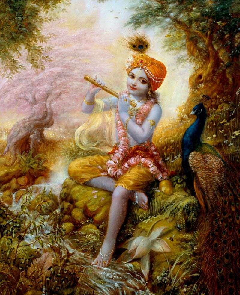 Krishna1 With Peacock Feather