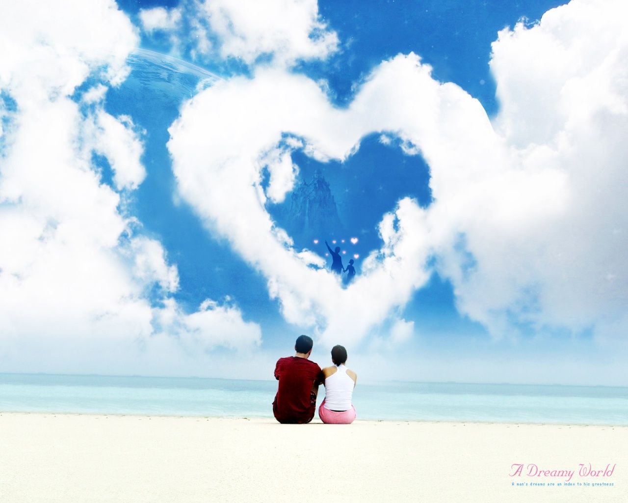 Dreamy Love World Wallpaper in jpg format for free download