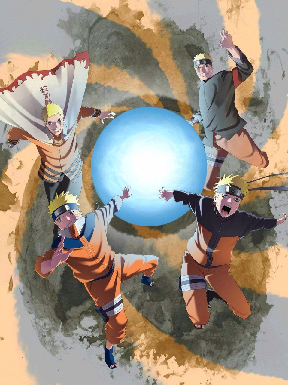 This is a great picture. The NARUTO evolution through out the years. It just looks amazing. I remember drawing something like this long ago. I legit made this my phone wallpaper once