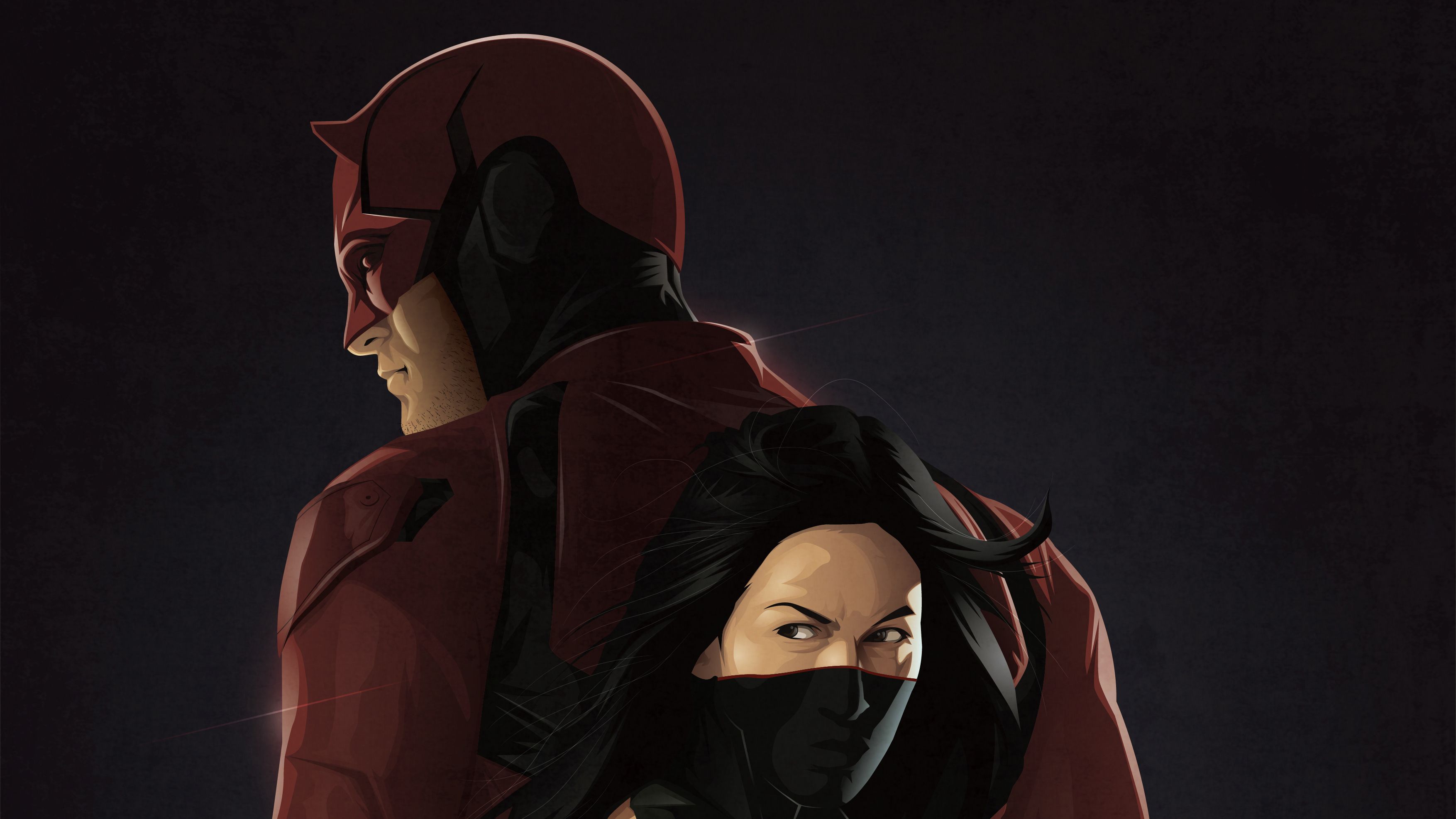 Elektra And Daredevil, HD Superheroes, 4k Wallpaper, Image, Background, Photo and Picture