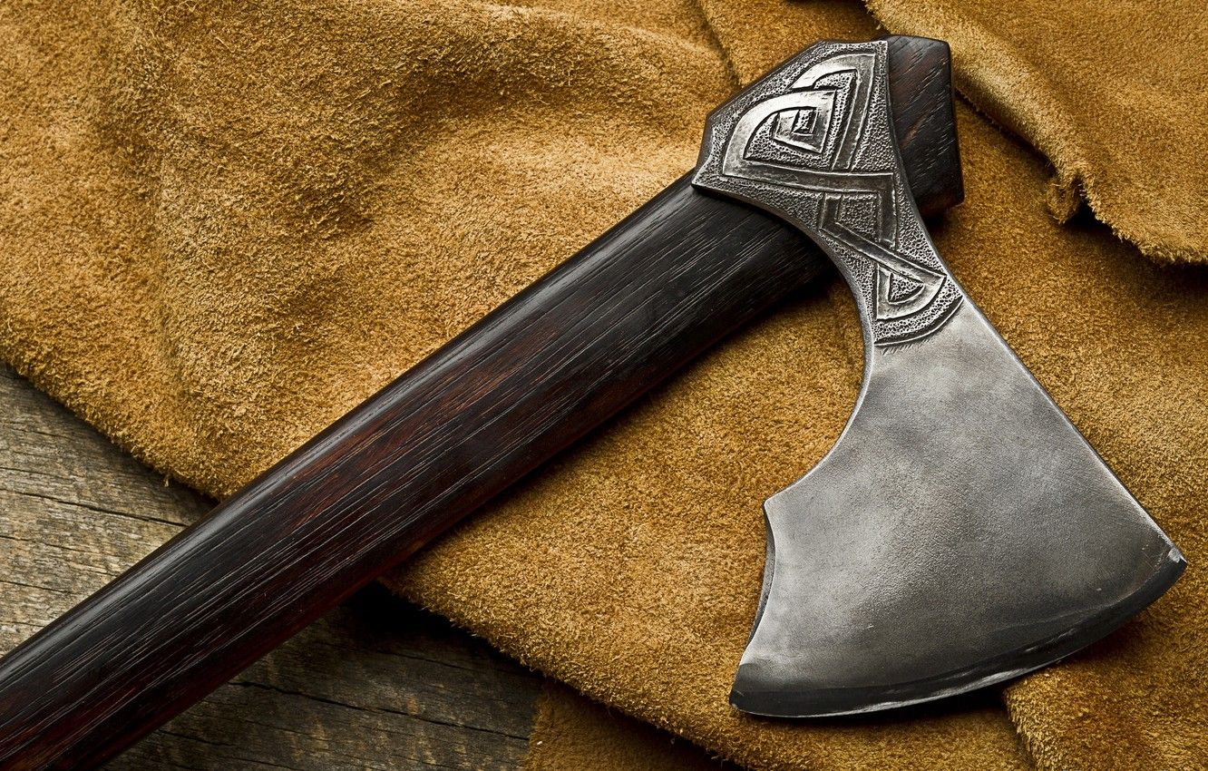 Wallpaper axe, metal, wood, decoration, black wood image for desktop, section оружие