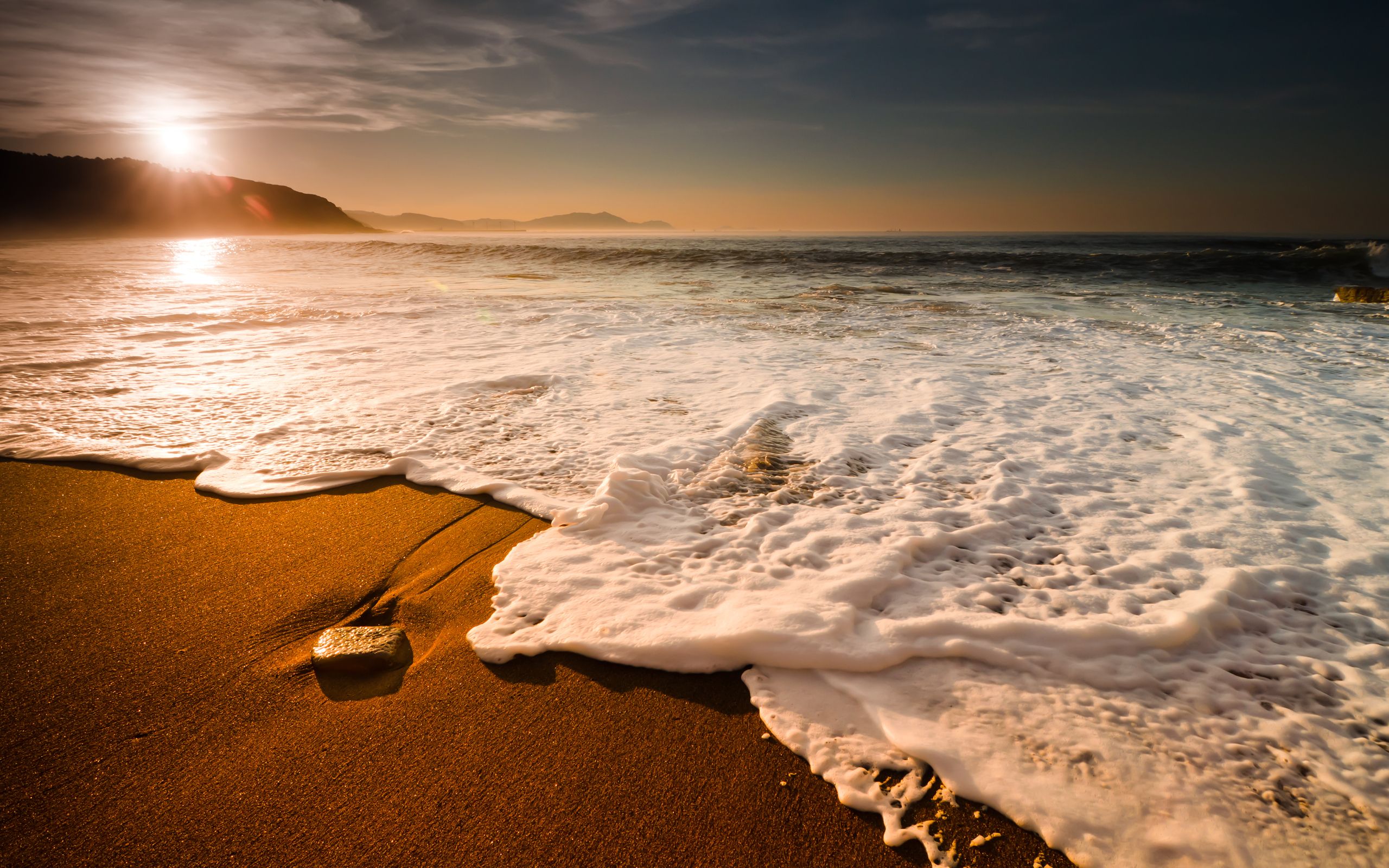 Sunset On The Beach Wallpaper